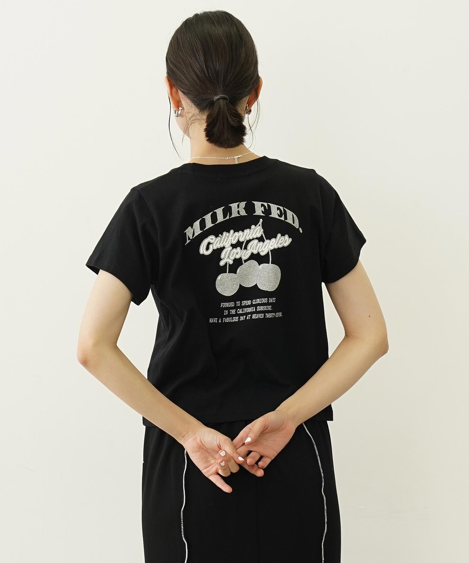 GLITTER  CHERRY COMPACT S/S TEE