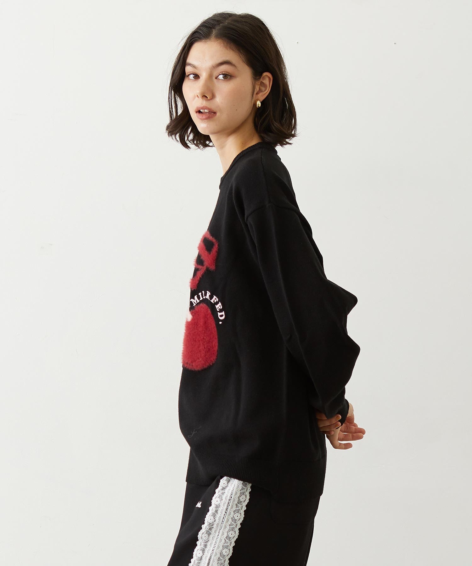 CHERRY LOGO KNIT TOP