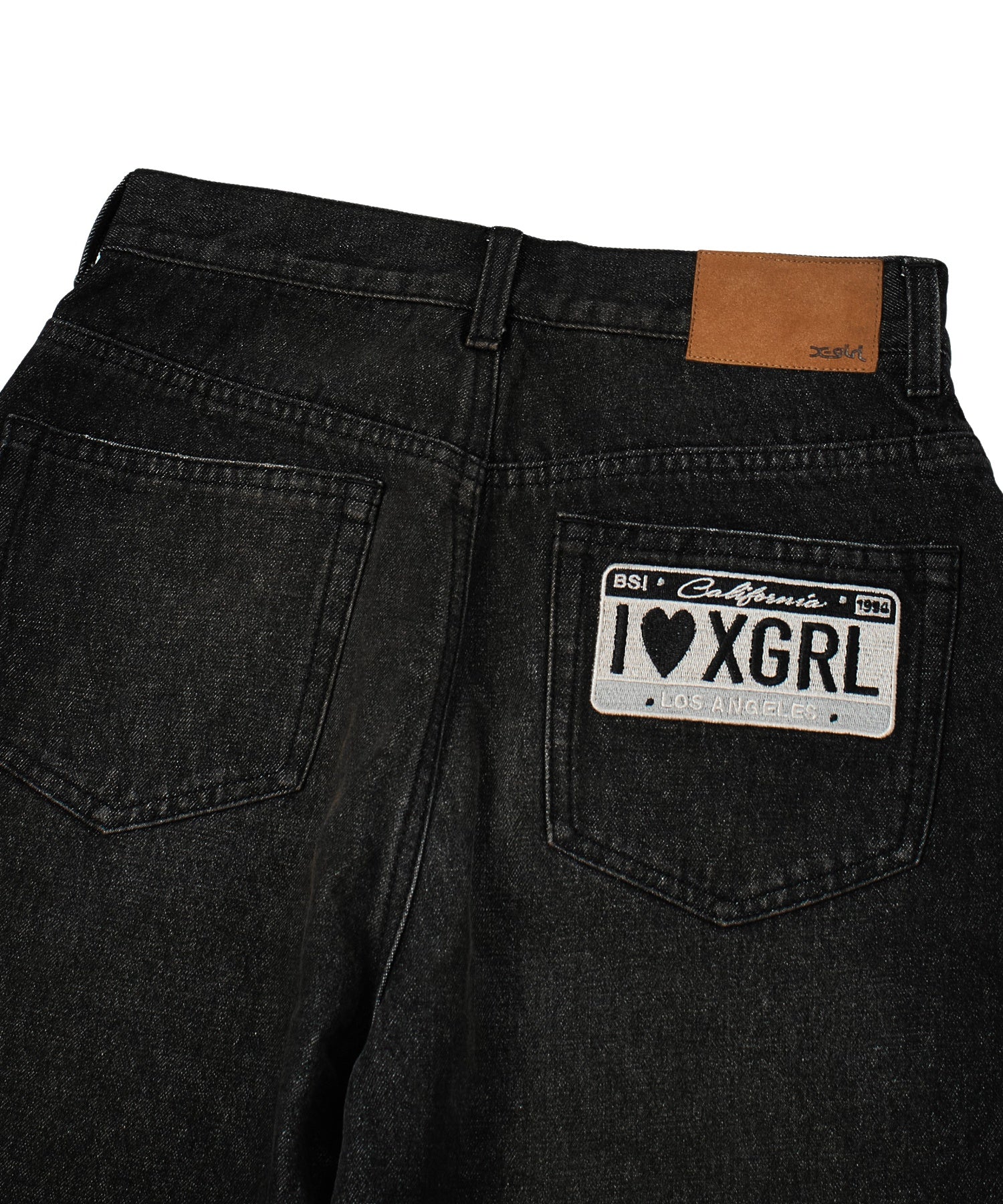 WAXED DENIM SHORTS