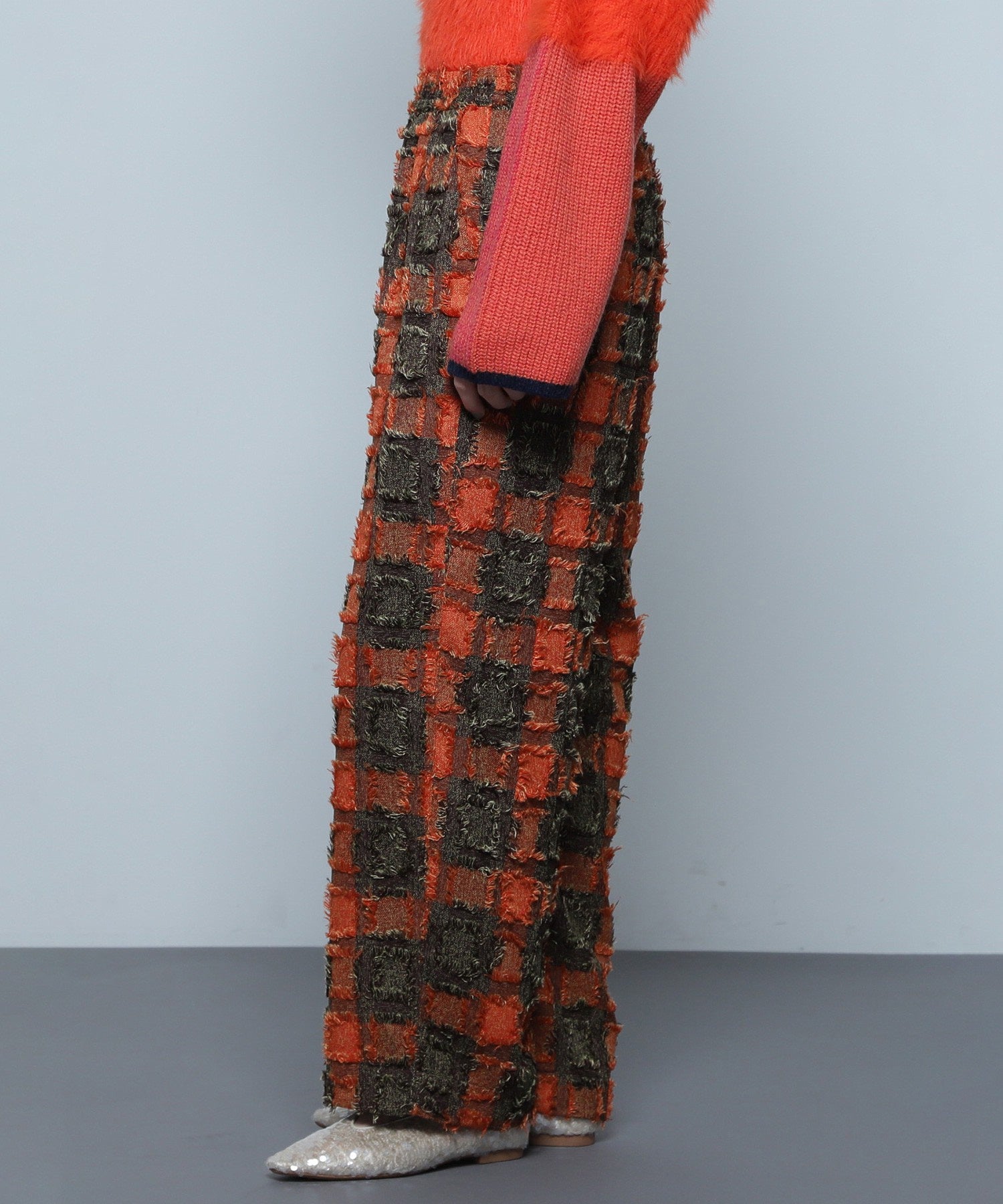 チェックイージーパンツ