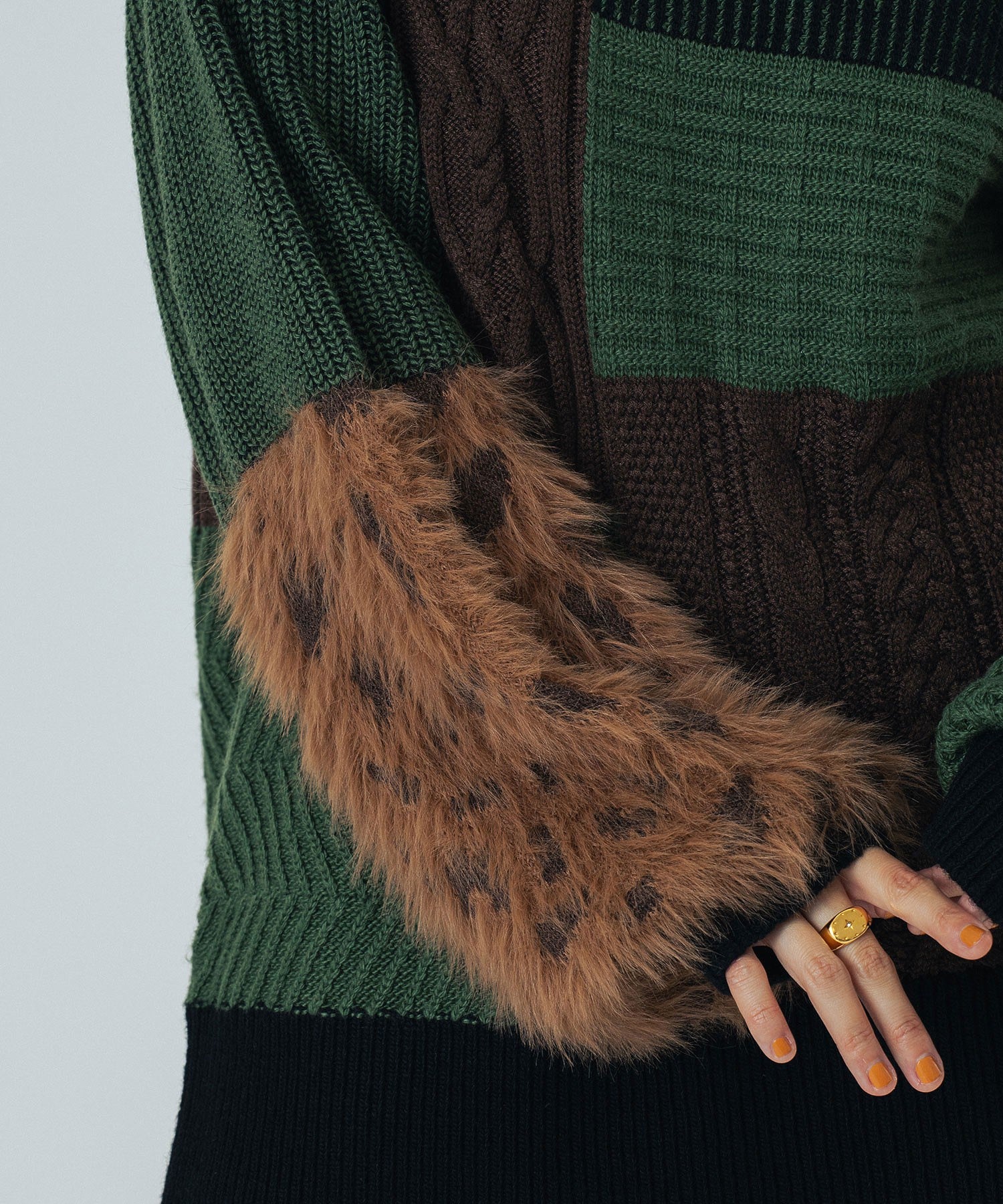 PATCHWORK KNIT TOP