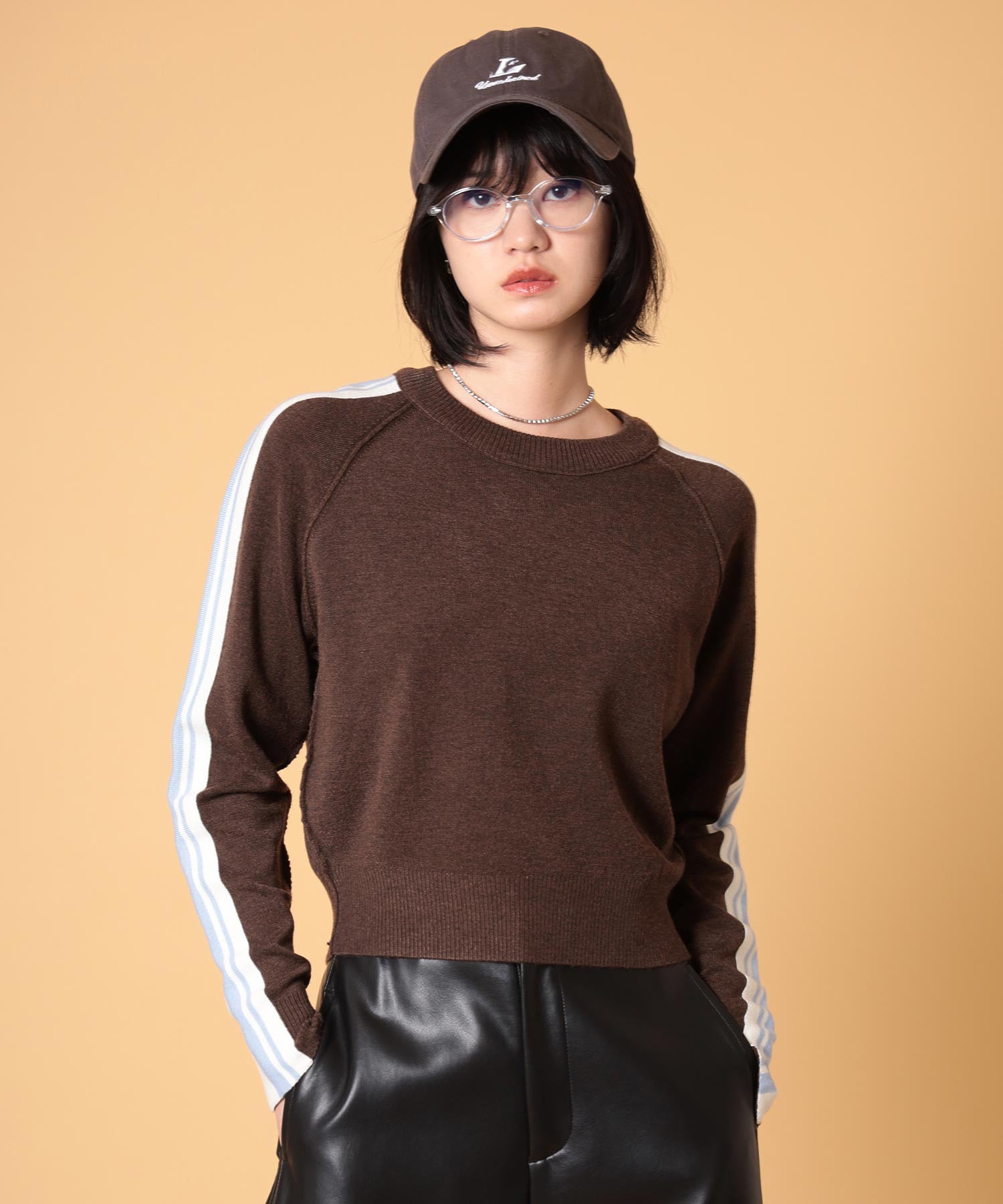 ラインニットプルオーバー