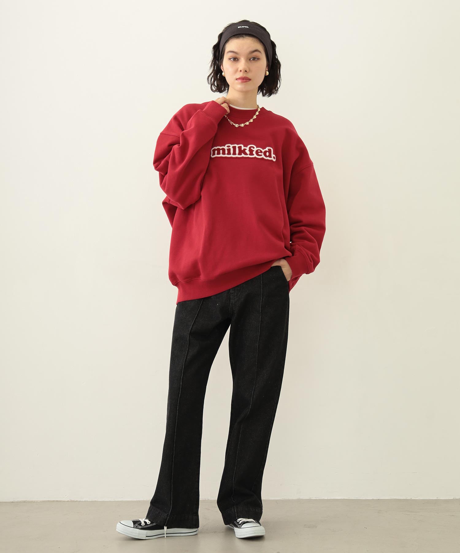 COOPER LOGO WIDE CREW SWEAT TOP