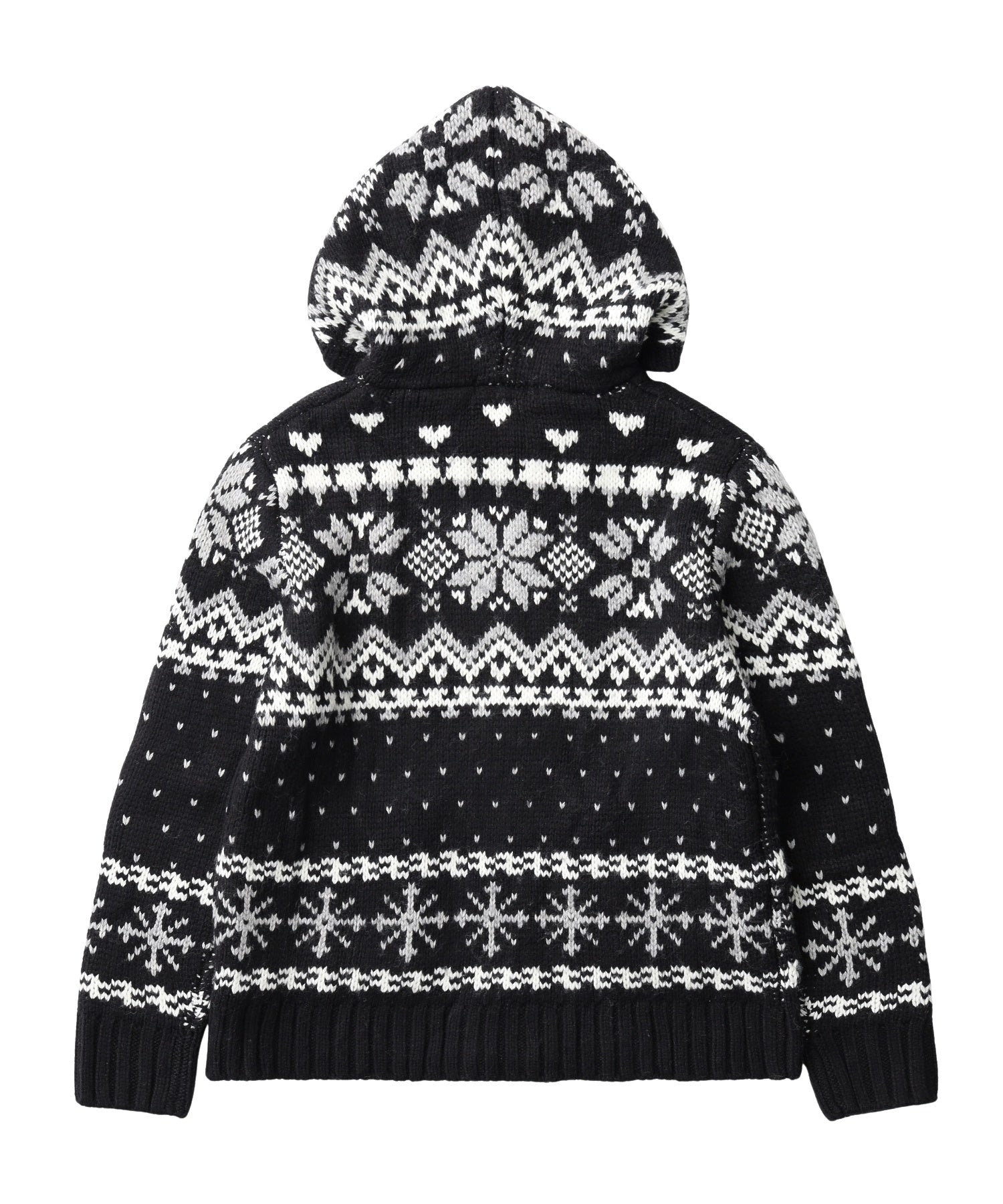 SNOW PATTERN COWICHAN KNIT JACKET