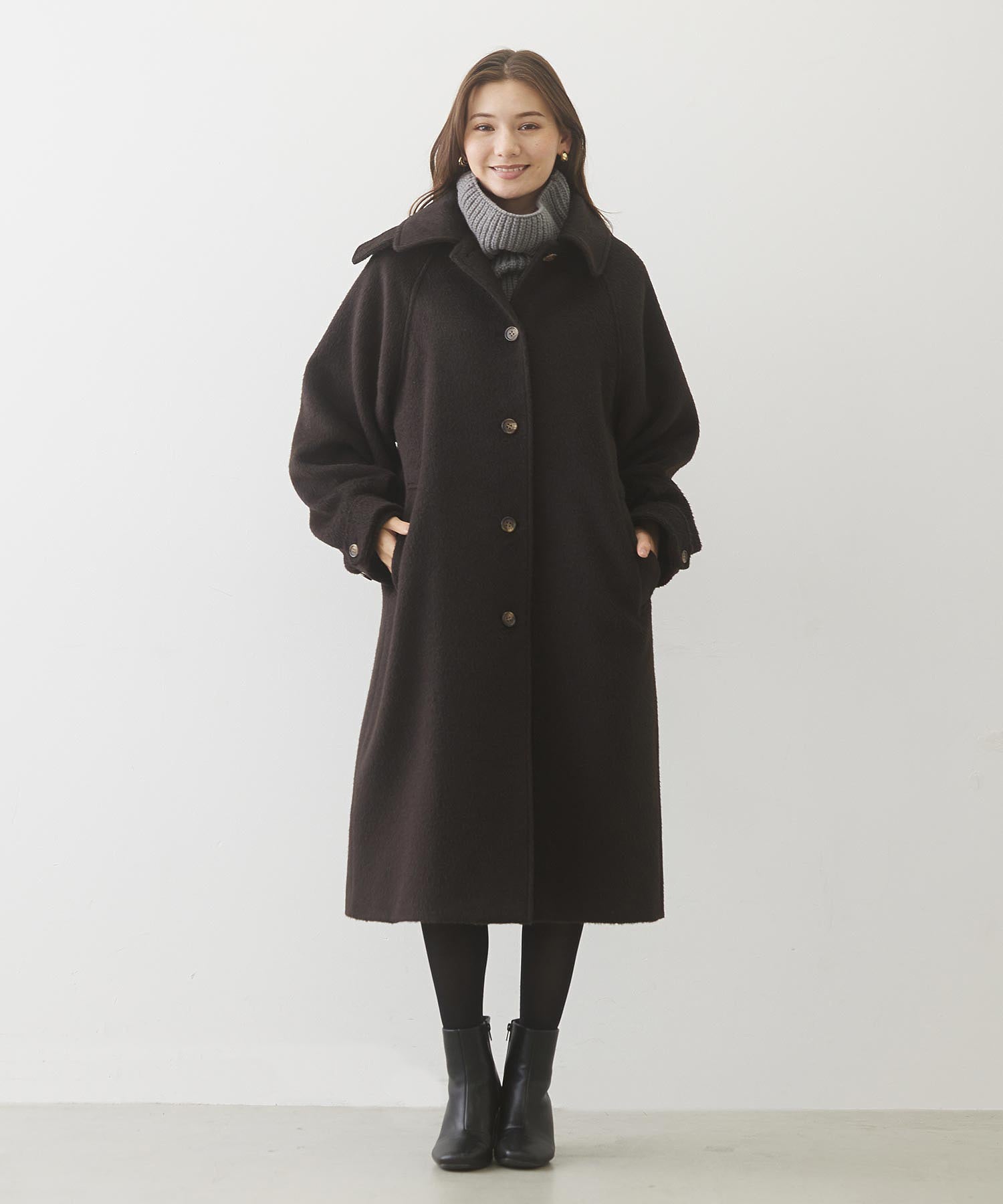 VOLUME SLEEVE LONG COAT