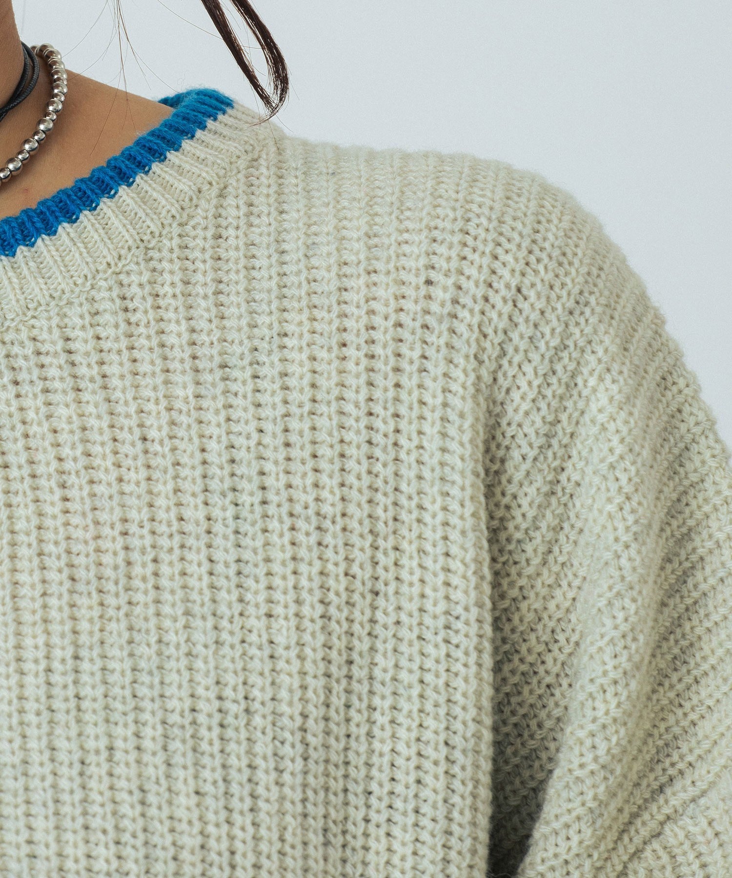 CROPPED BLOKING KNIT