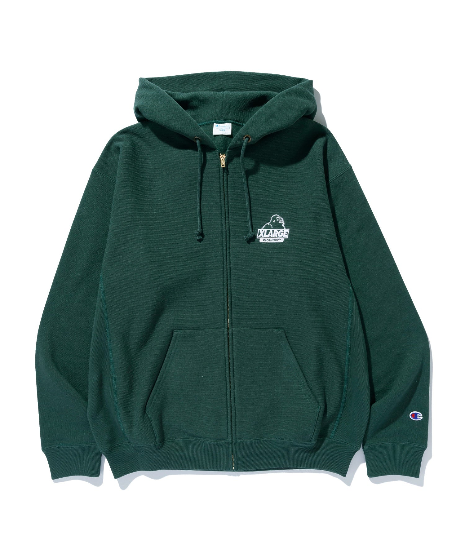 XLARGE×Champion REVERSE WEAVE ZIP UP HOODED SWEATSHIRT
