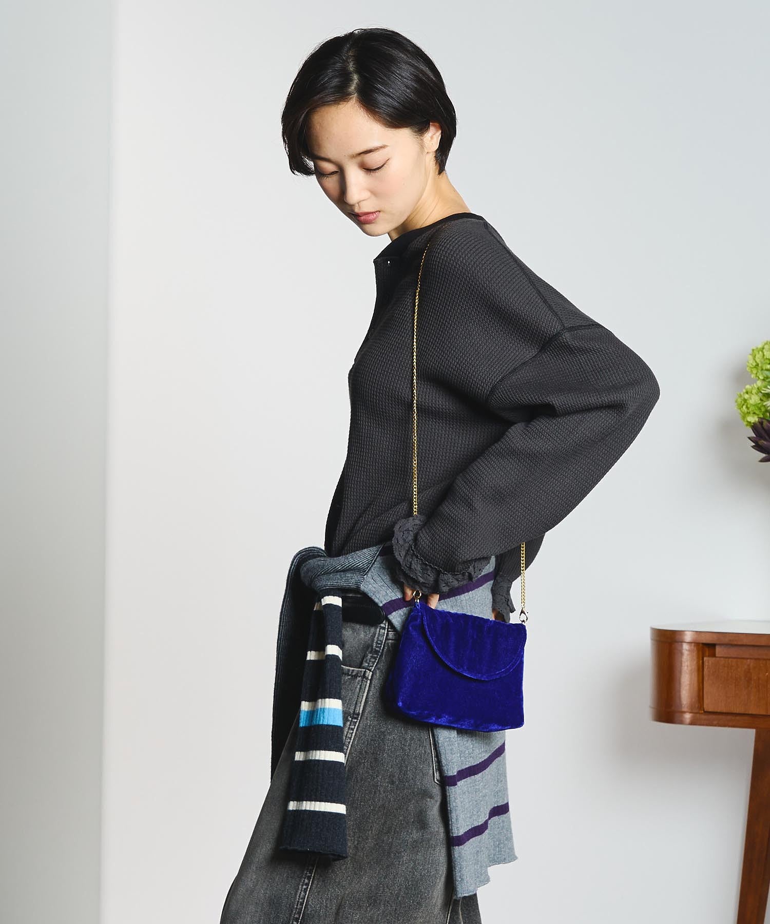 CREOLME/MULTI STRIPE KNIT CARDIGAN