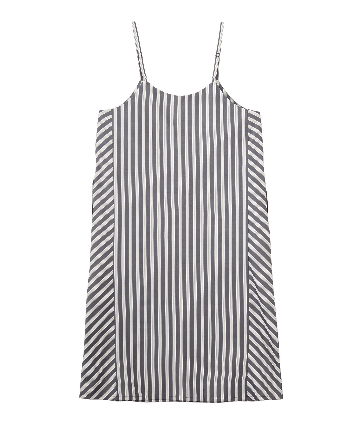 BIAS-CUT STRIPED CAMI DRESS