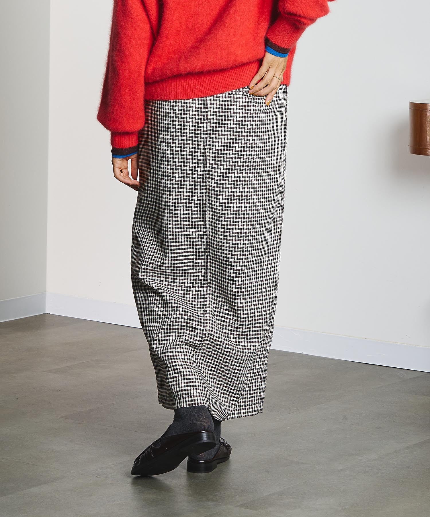CREOLME/CHECK PENCIL SKIRT