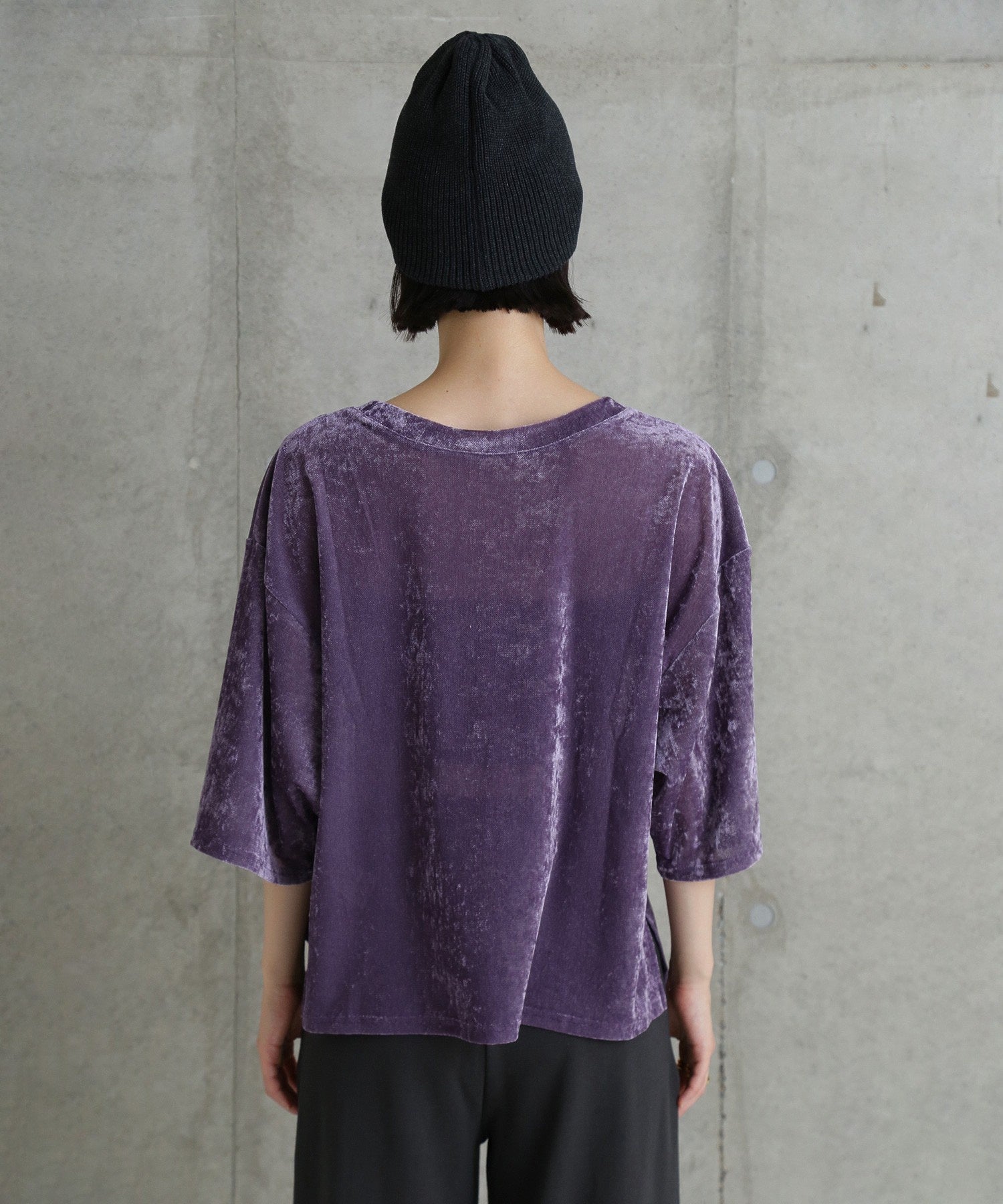 CHIGNON/ベロアメッシュTシャツ