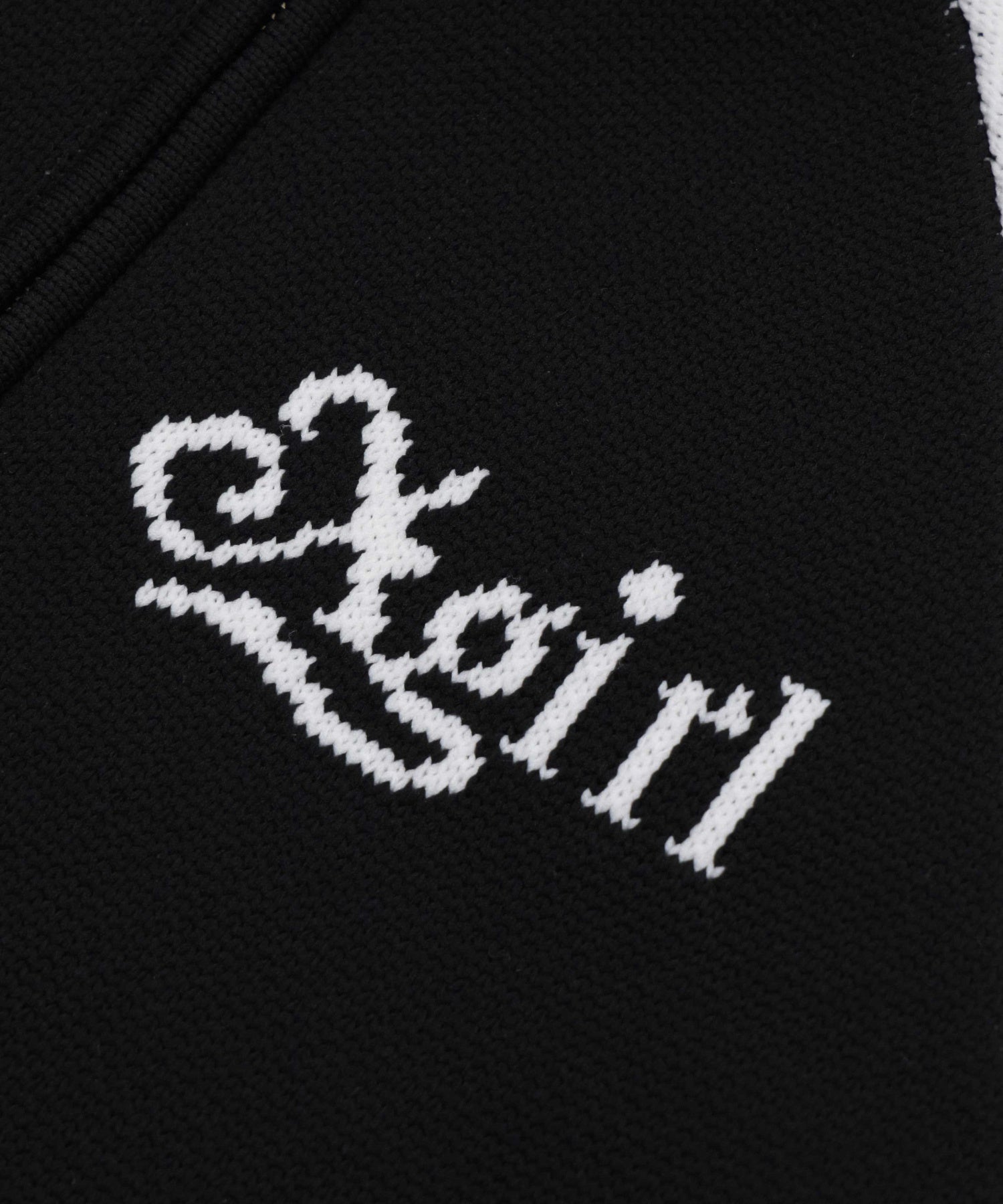 PATCH AND JACQUARD STADIUM KNIT JACKET