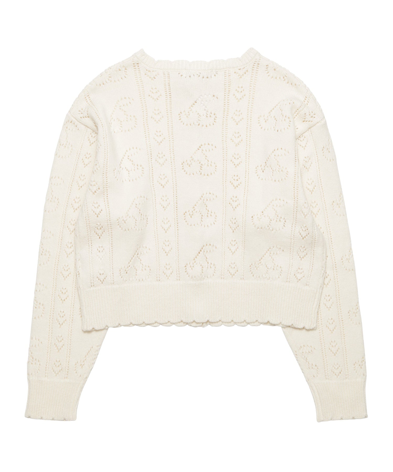 CHERRY OPEN KNIT CARDIGAN