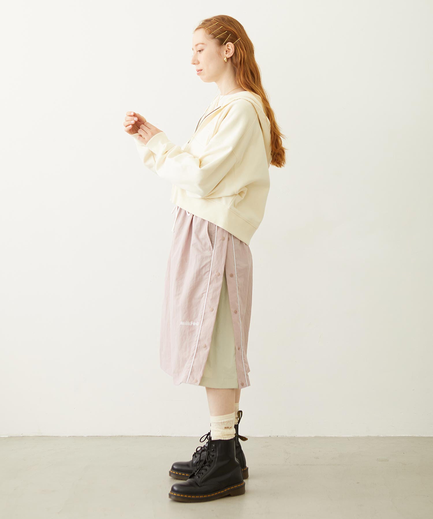 CUTOUT LOGO TRACK SKIRT