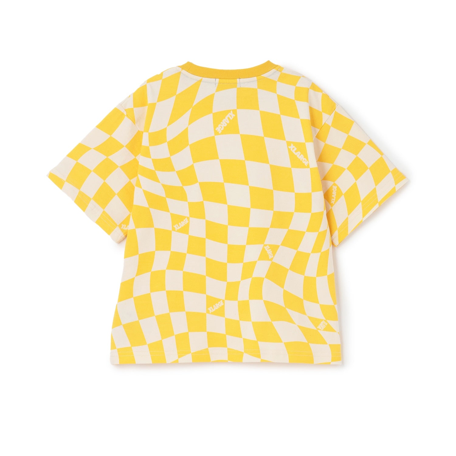 歪みチェッカー総柄半袖Tシャツ