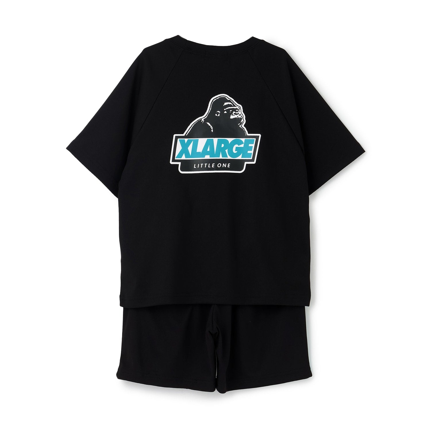 配色ロゴ半袖T+ショートパンツセット