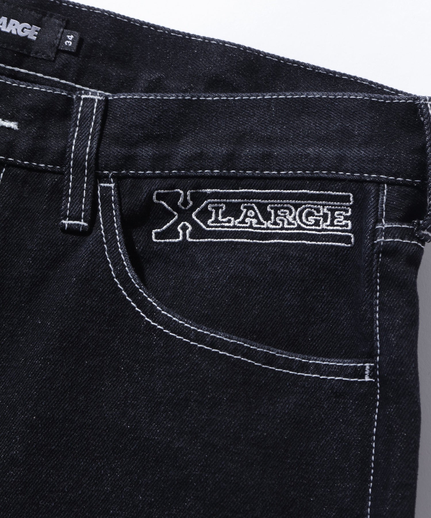 EMBROIDERED DENIM PANTS