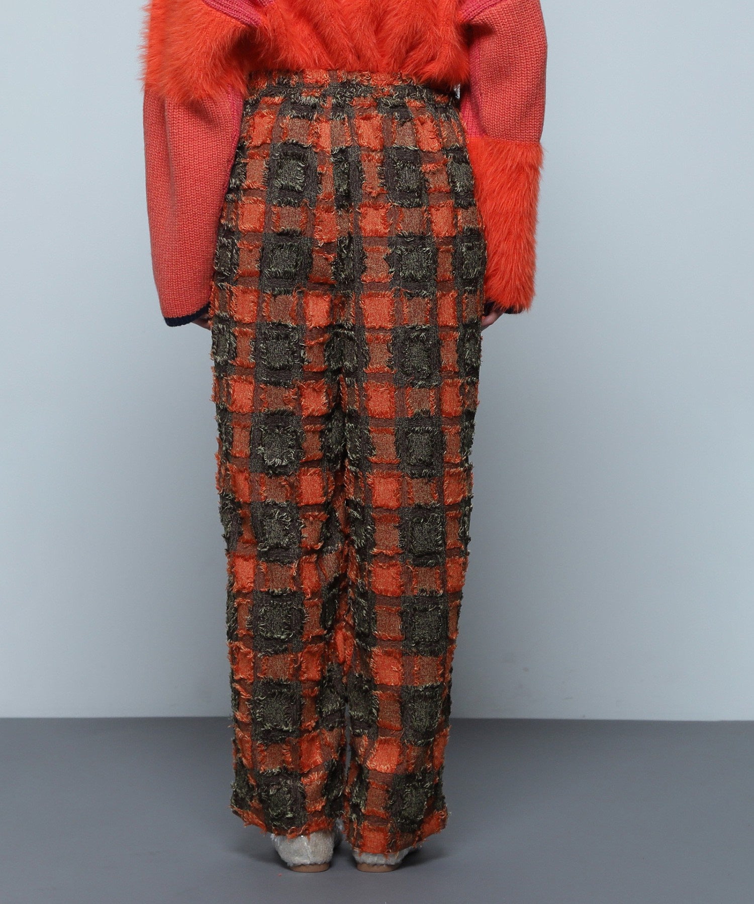 チェックイージーパンツ