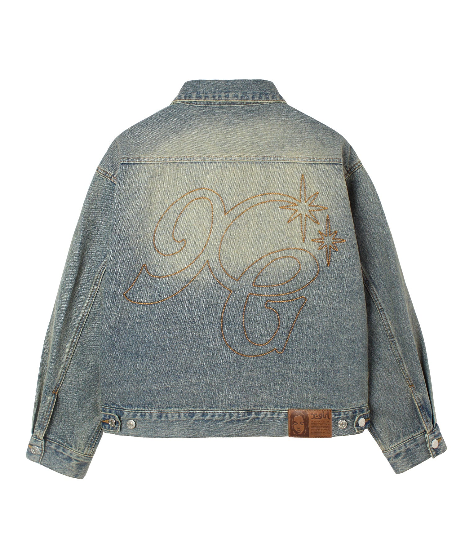 LOGO MARK STITCHED DENIM JACKET