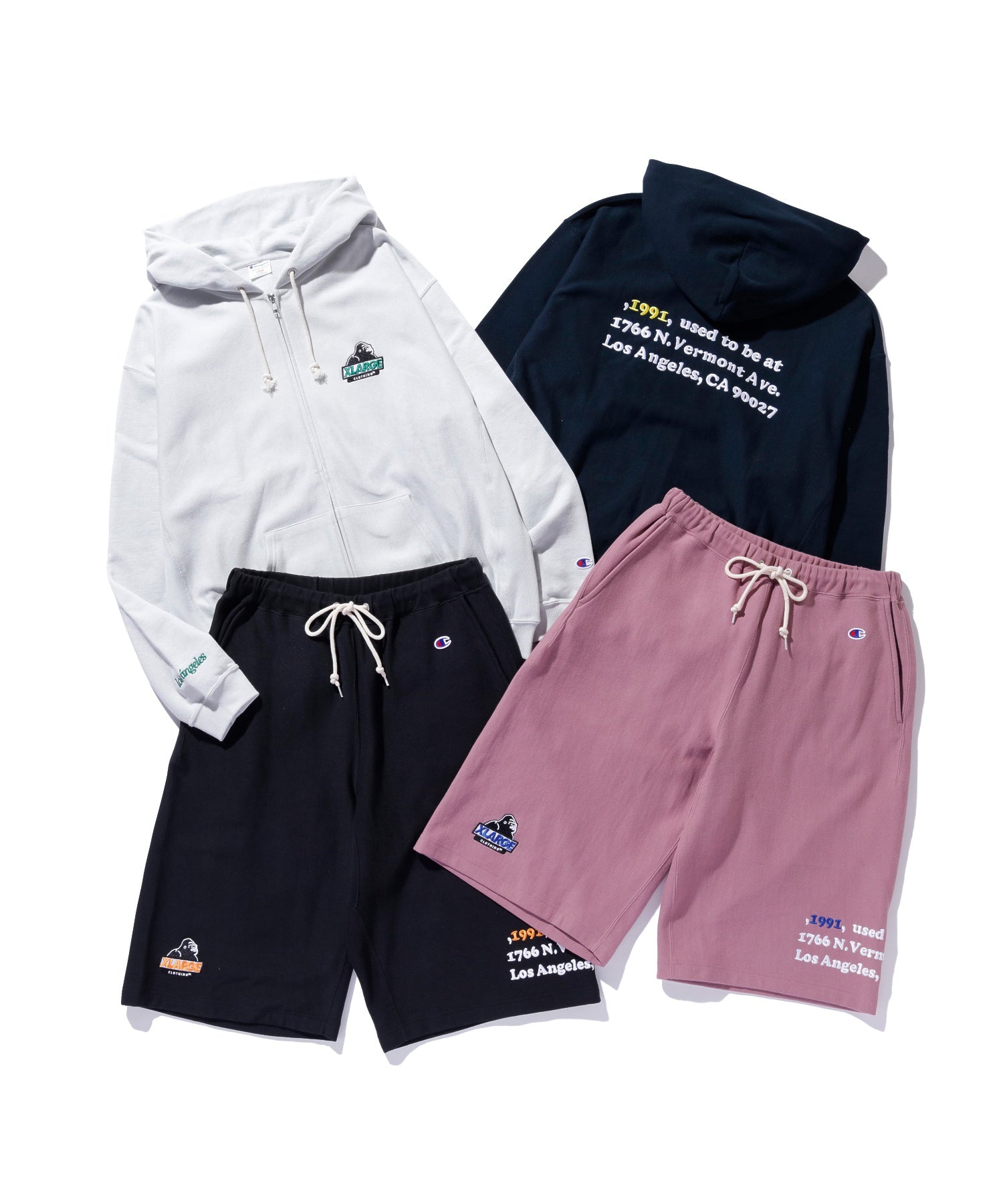 XLARGE×Champion REVERSE WEAVE PULLOVER SWEAT SHORT PANTS