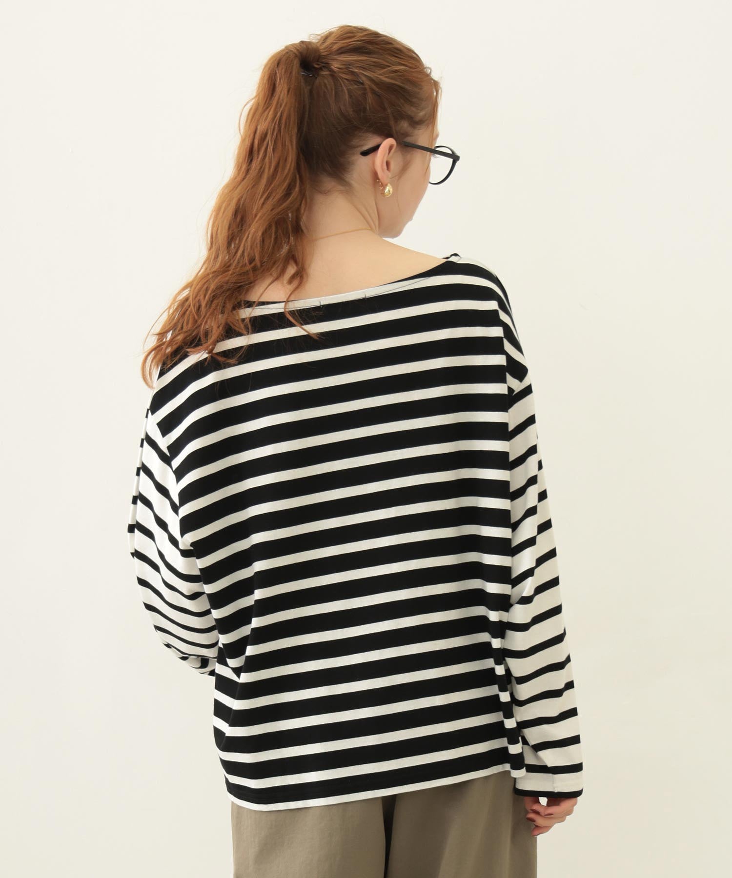 STRIPED L/S TOP
