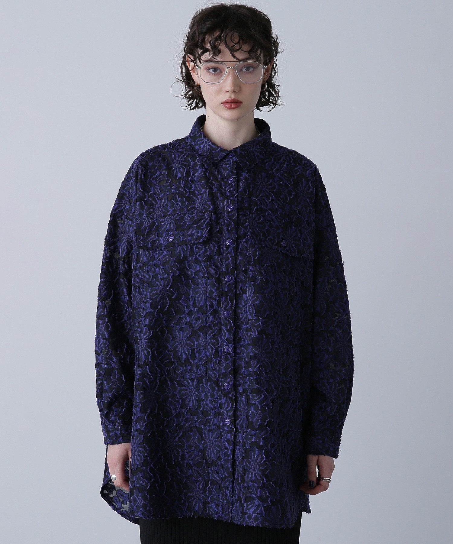 GENE HEAVENS/フラワーシアードビー ワークポケットビッグシャツ