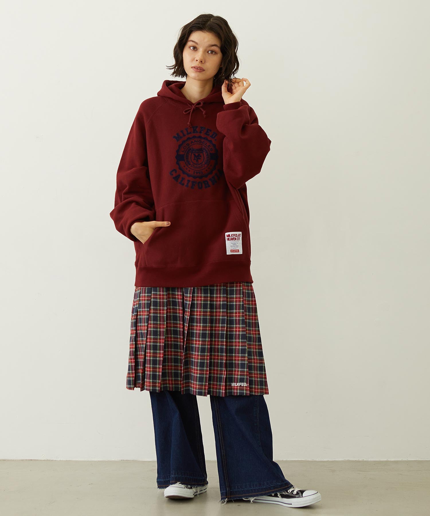 MILKFED. × CHAMPION COLLEGE LOGO SWEAT HOODIE