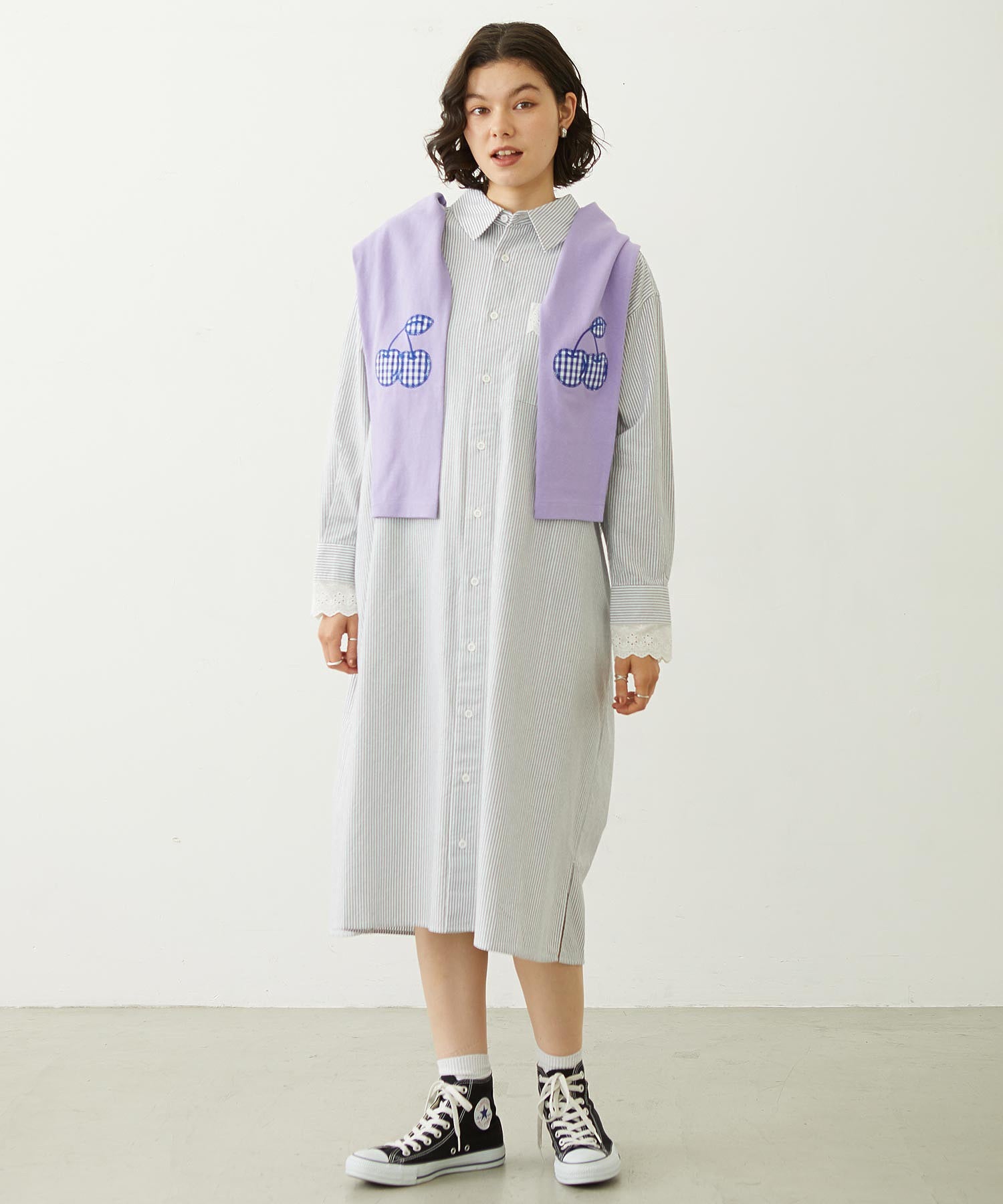 CHERRY ELBOW CARDIGAN