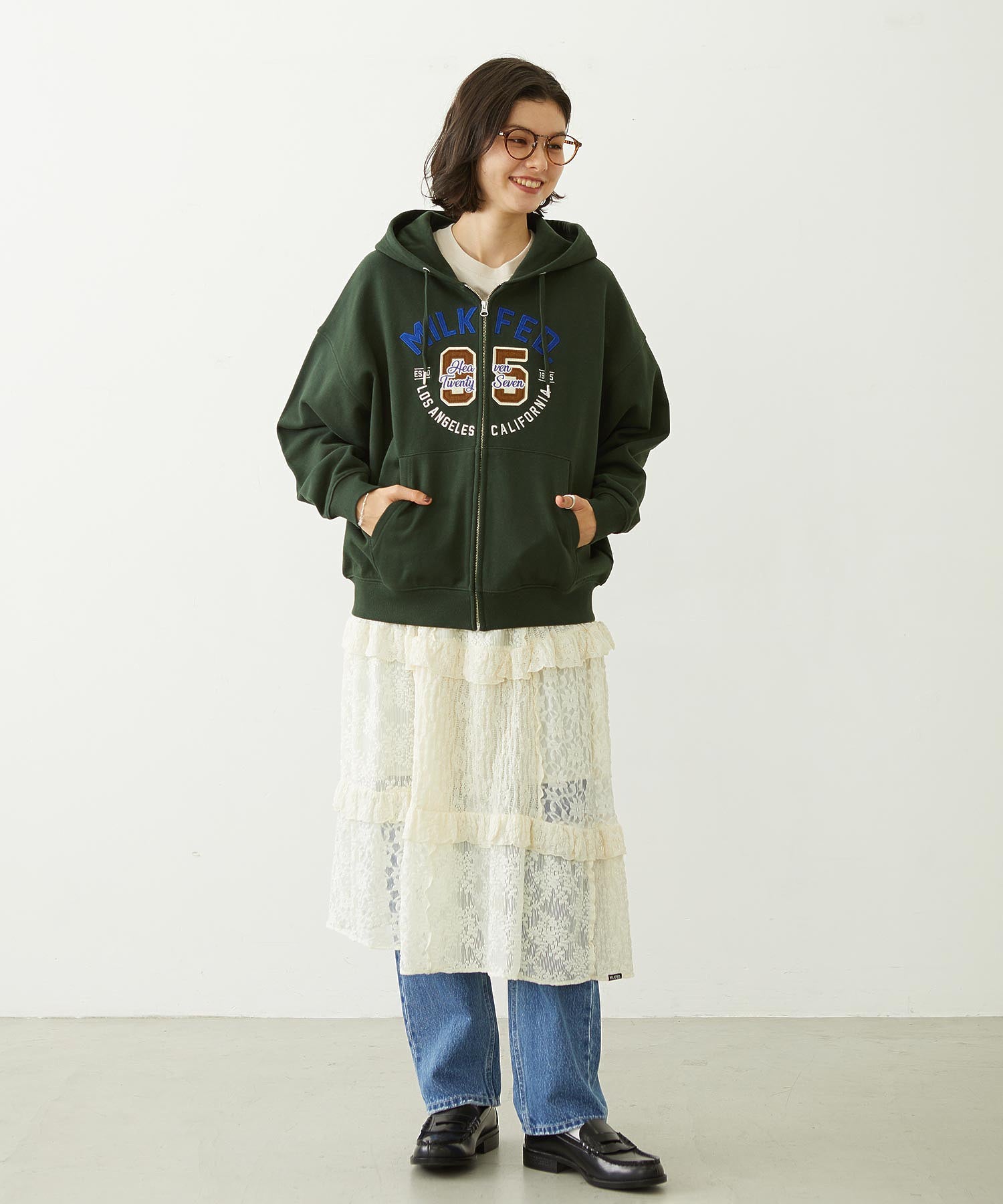 LACE FRILL DIRNDL SKIRT