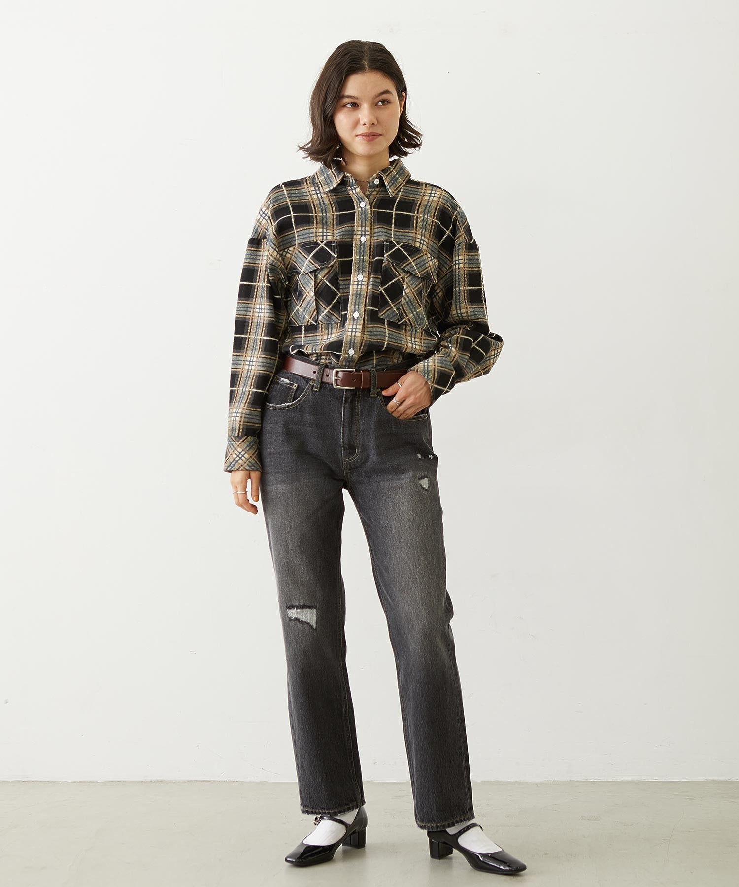 LOGO PLAID SHIRT