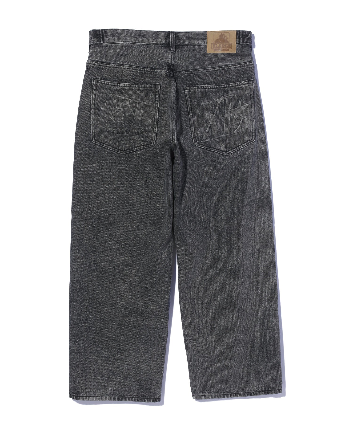 EMBOSSED DENIM PANTS