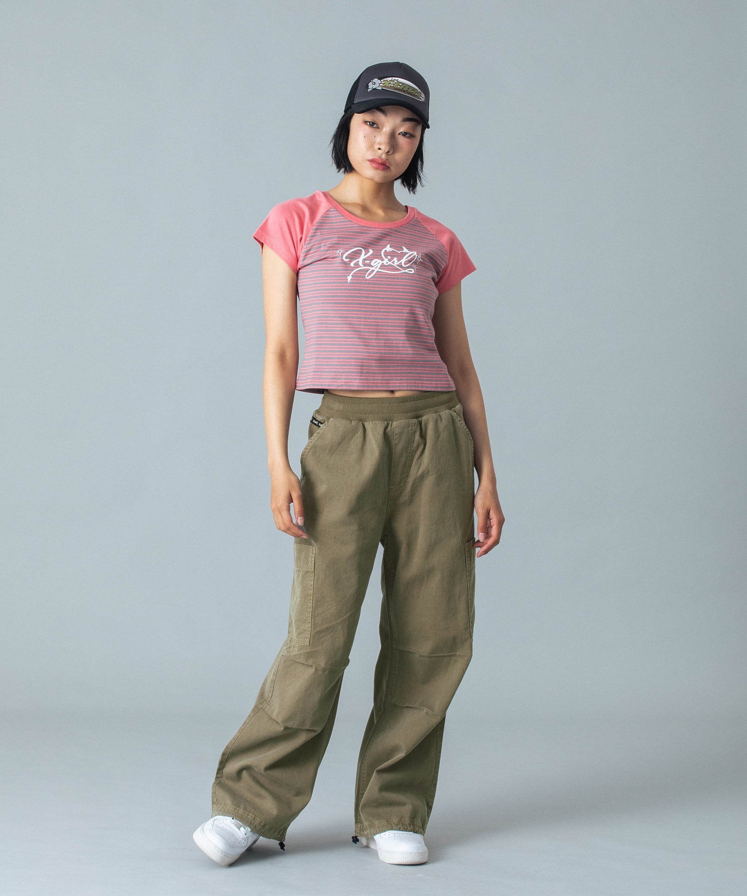 WAIST RIB EASY PANTS
