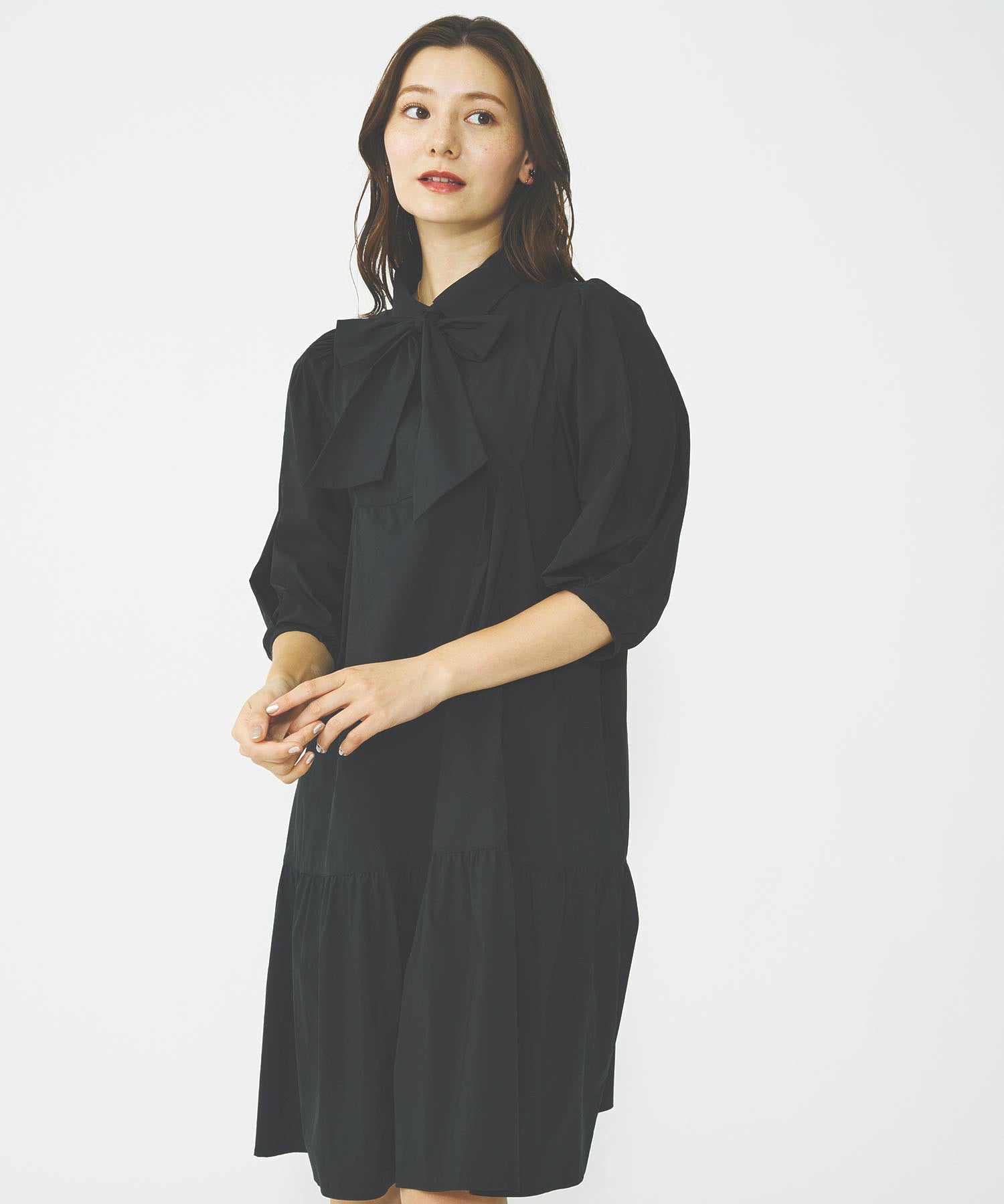 BOW TIE SHIRT DRESS