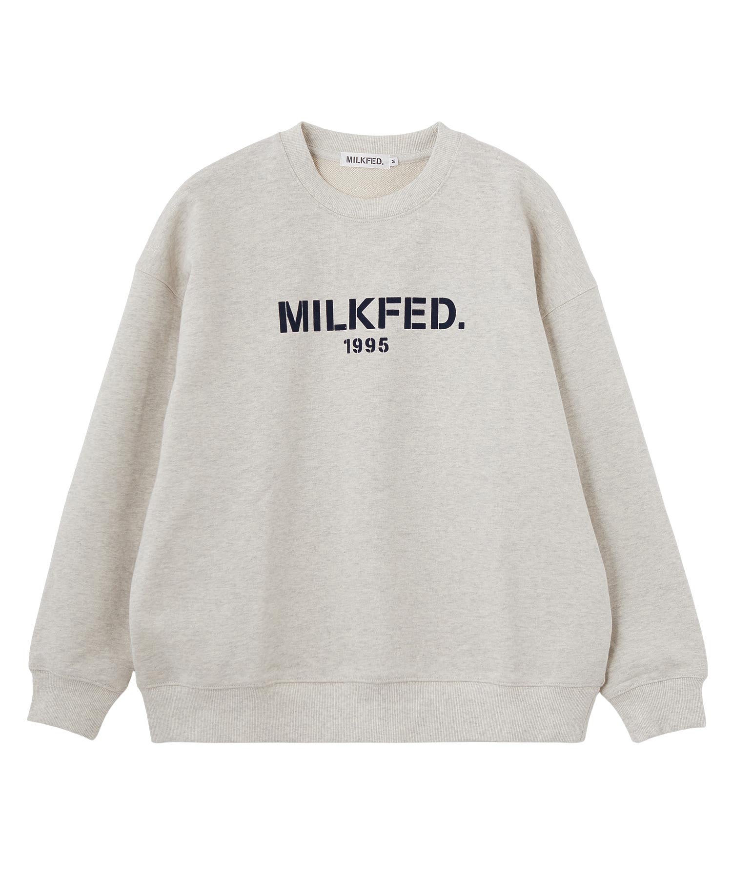 STENCIL LOGO WIDE CREW SWEAT TOP