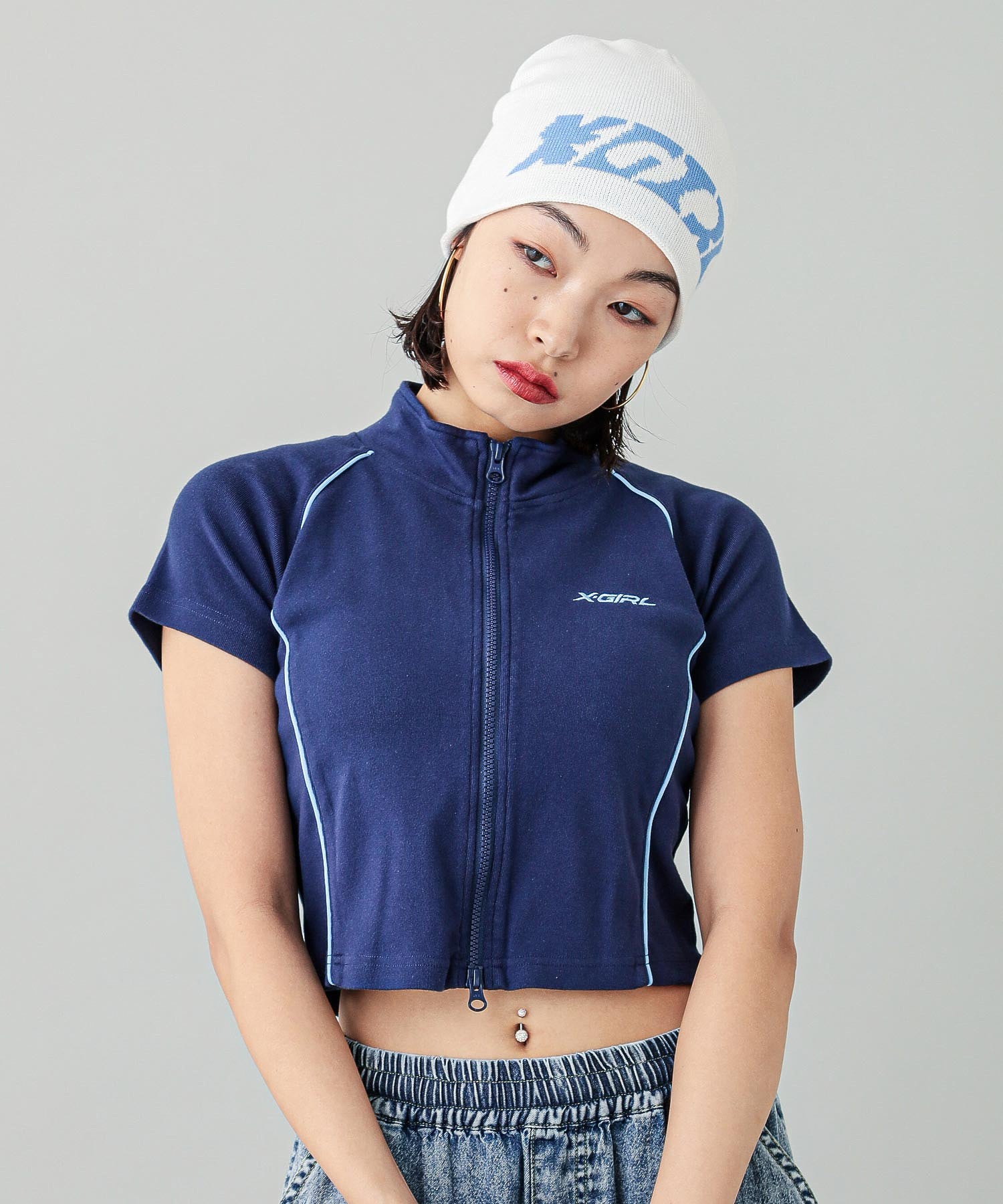 RACING ZIP UP TOP