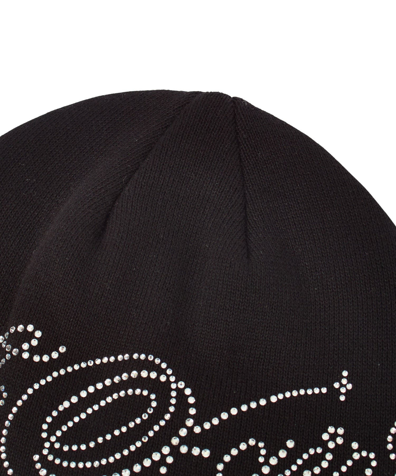 RHINESTONE DECORATIVE SCRIPT LOGO BEANIE