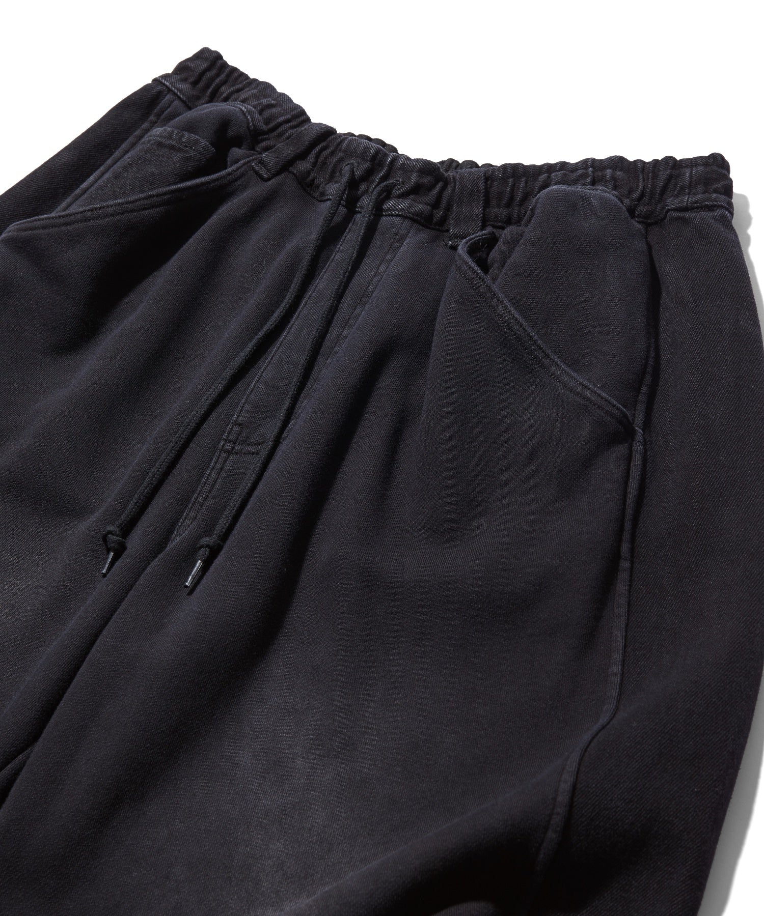 DENIM PANELED WIDE BAGGY SWEATPANTS