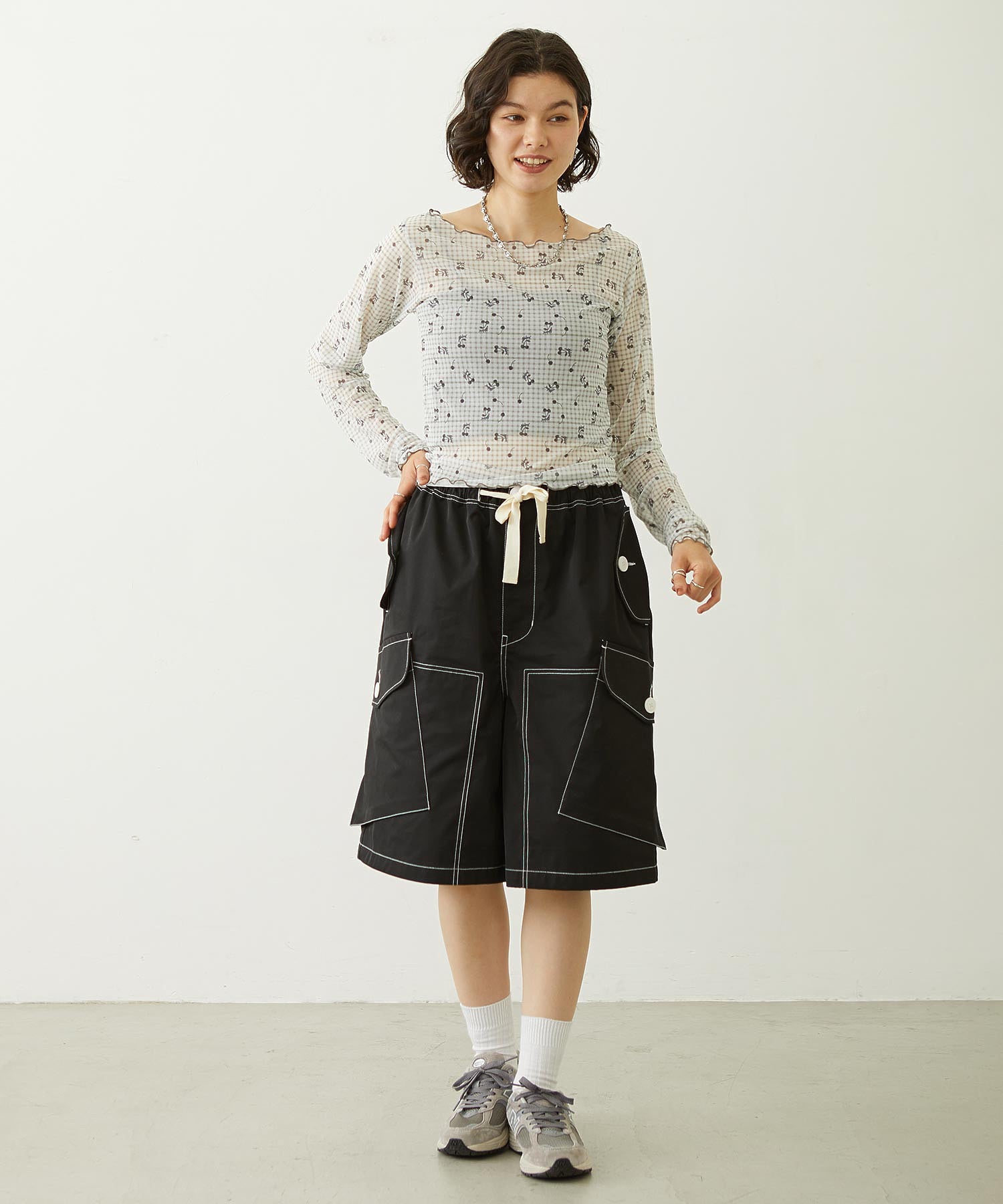 CHERRY MESH TOP