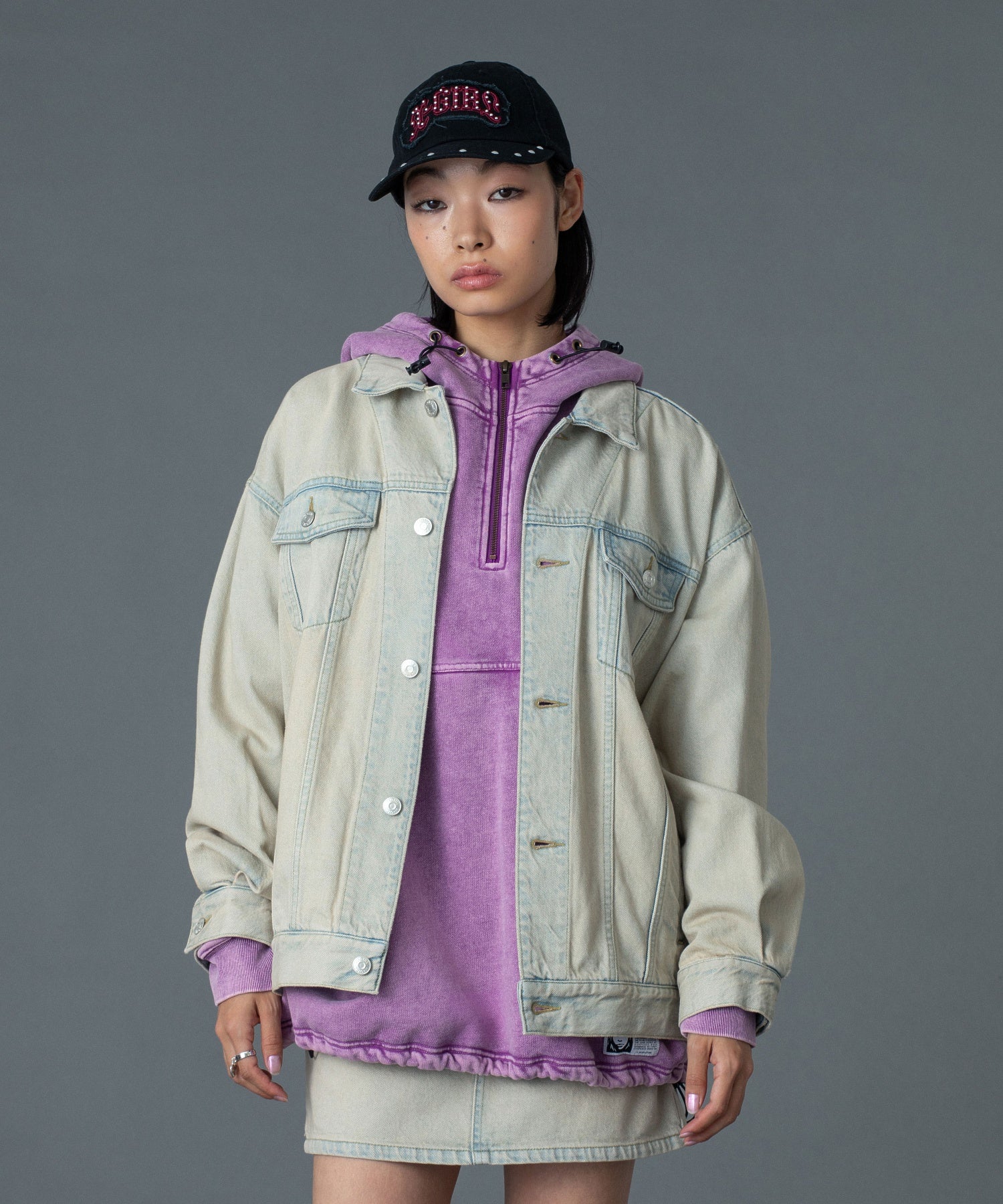 CURSIVE LOGO DENIM JACKET