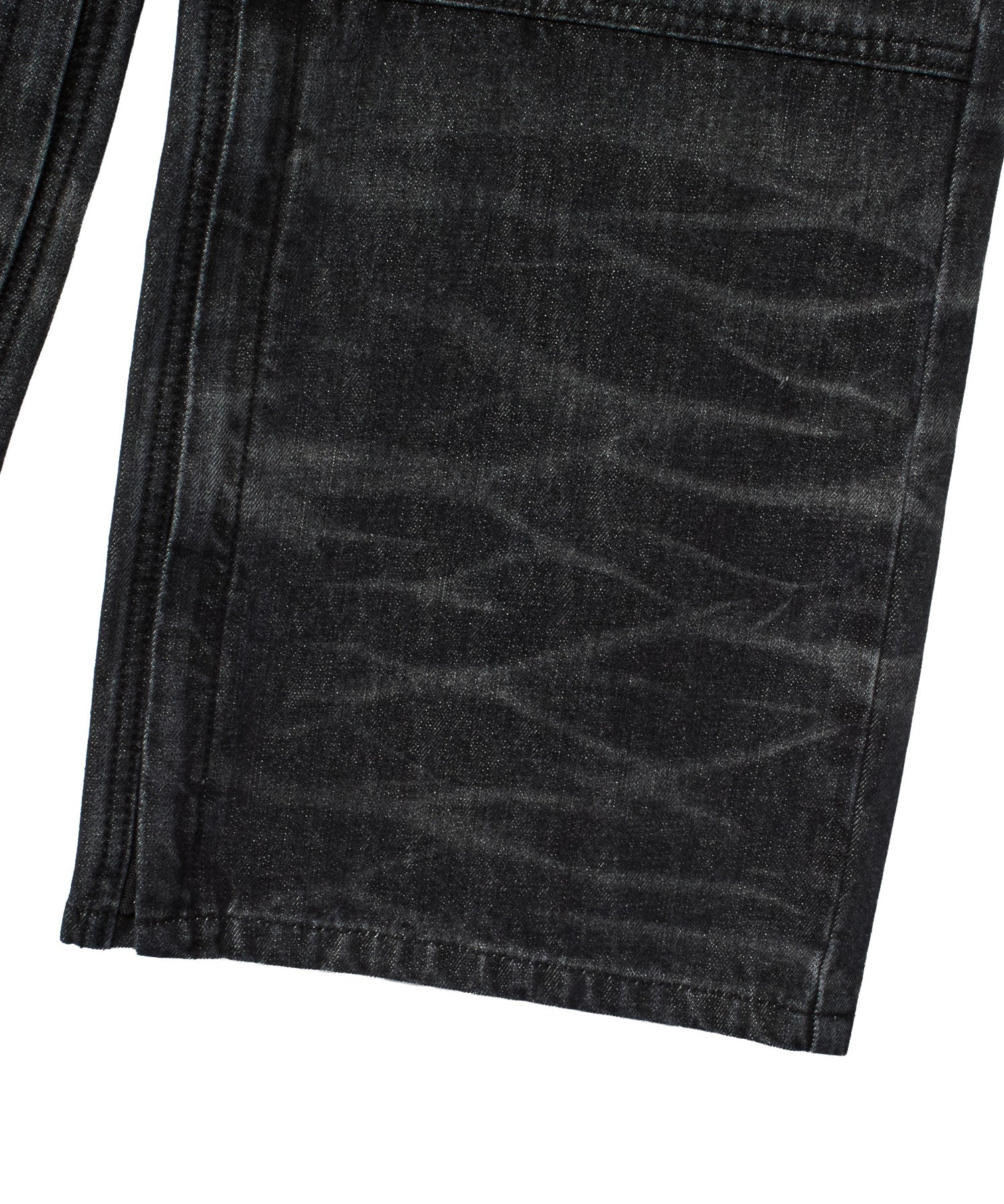 FADED WIDE LEG FLARE DENIM PANTS