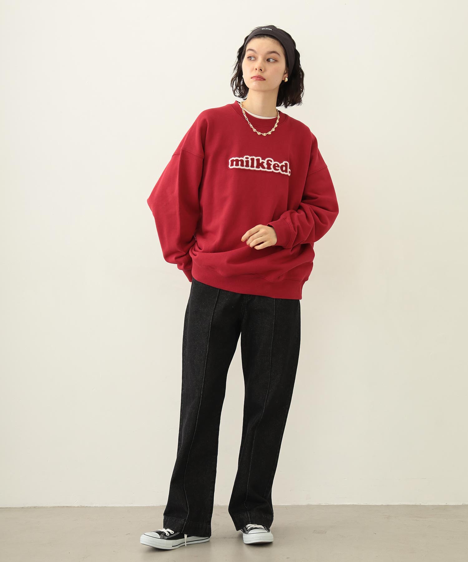 COOPER LOGO WIDE CREW SWEAT TOP