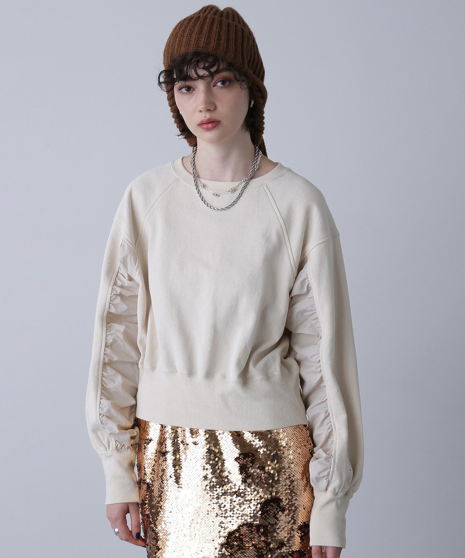 ナイロンドッキングスウェット