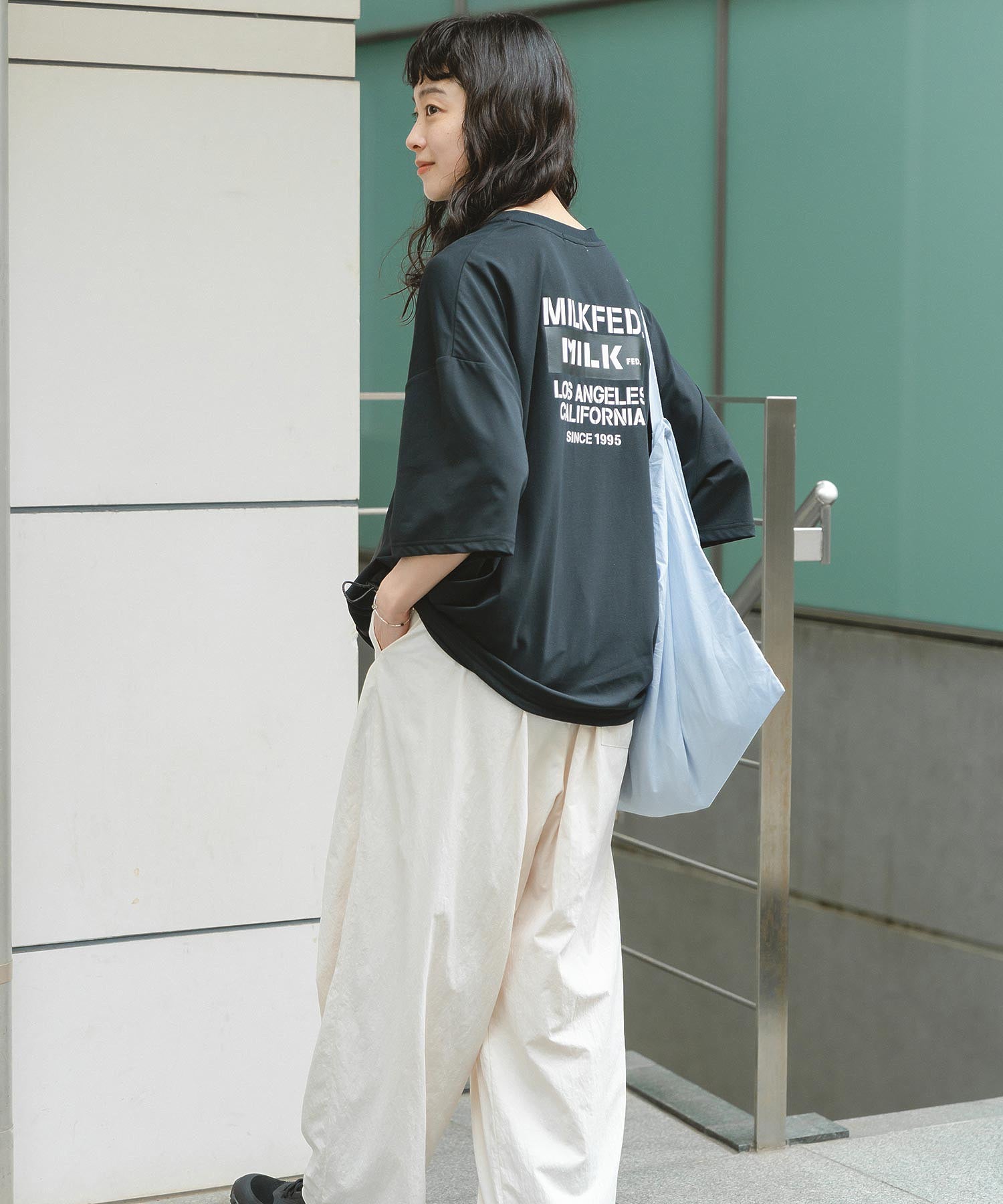 MILKFED. DRAWSTRING BIG S/S TEE