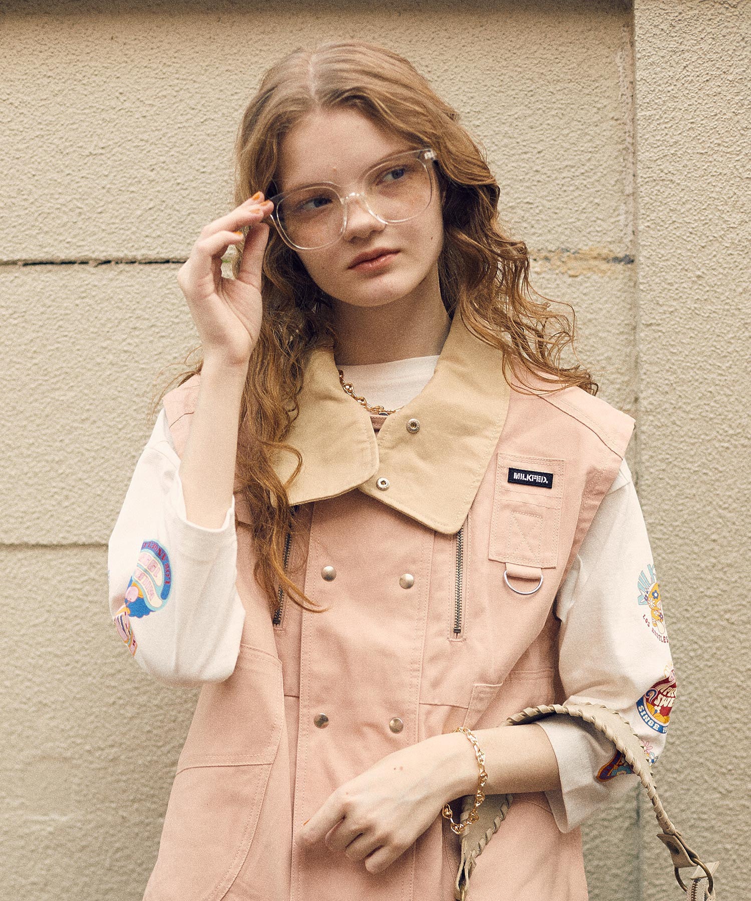 DEFORMED COLLAR DUCK VEST