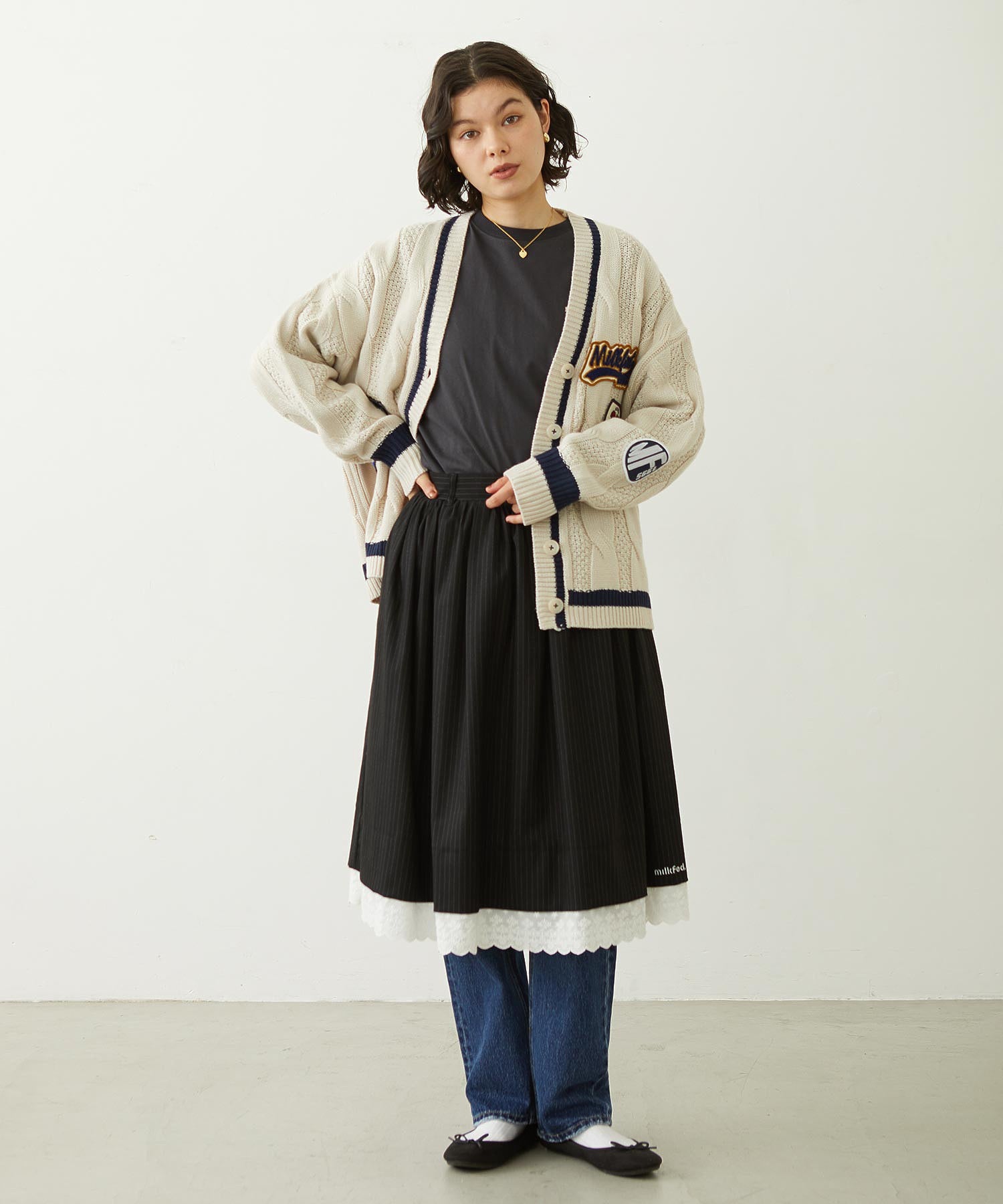 CRICKET KNIT PATCH CARDIGAN