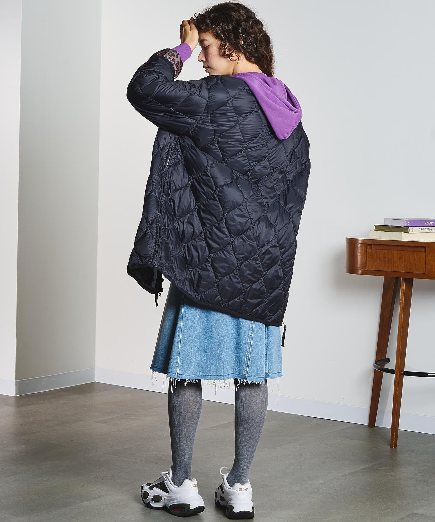 PANEL DENIM MINI SKIRT