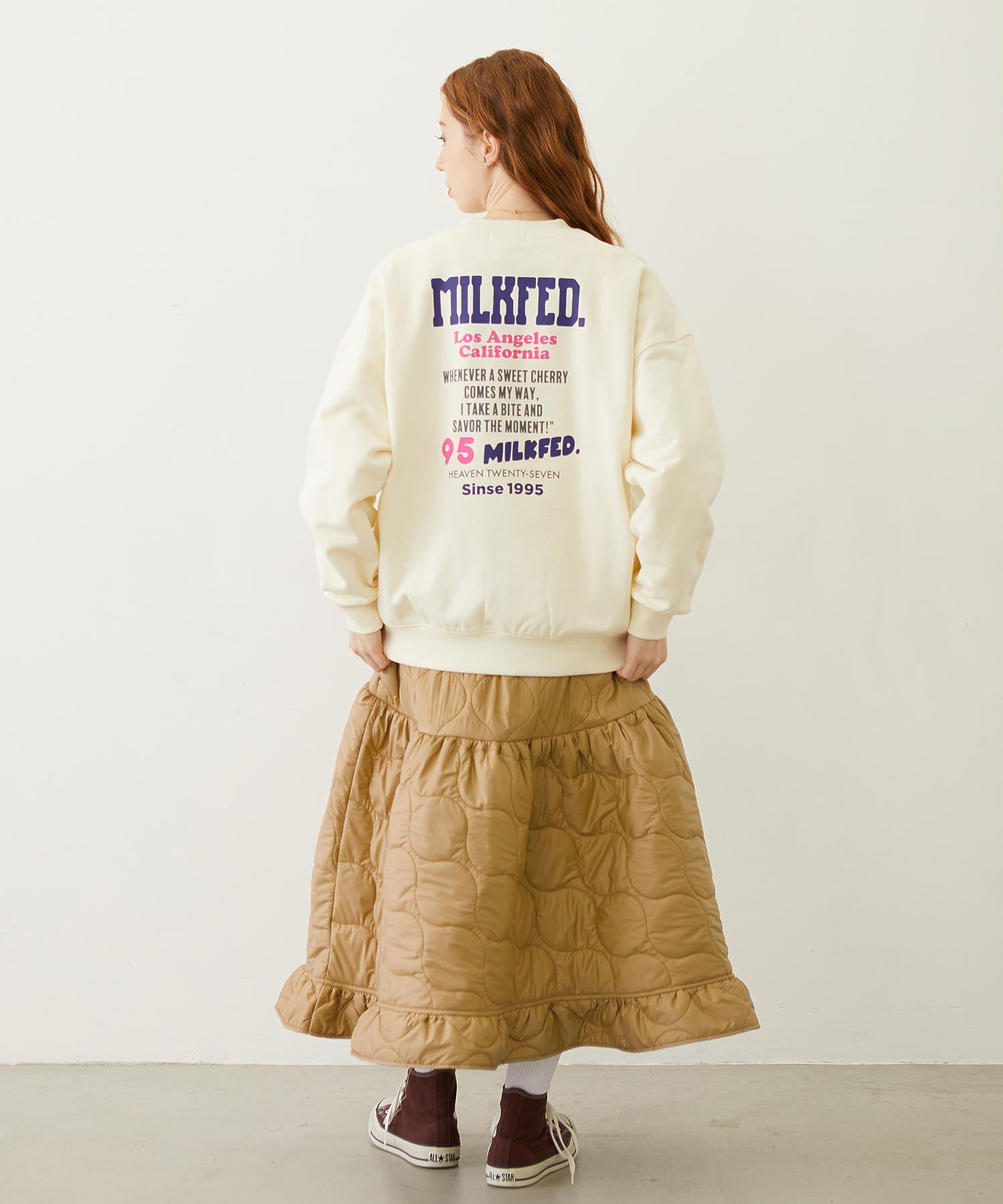 QUILTED FLARED SKIRT