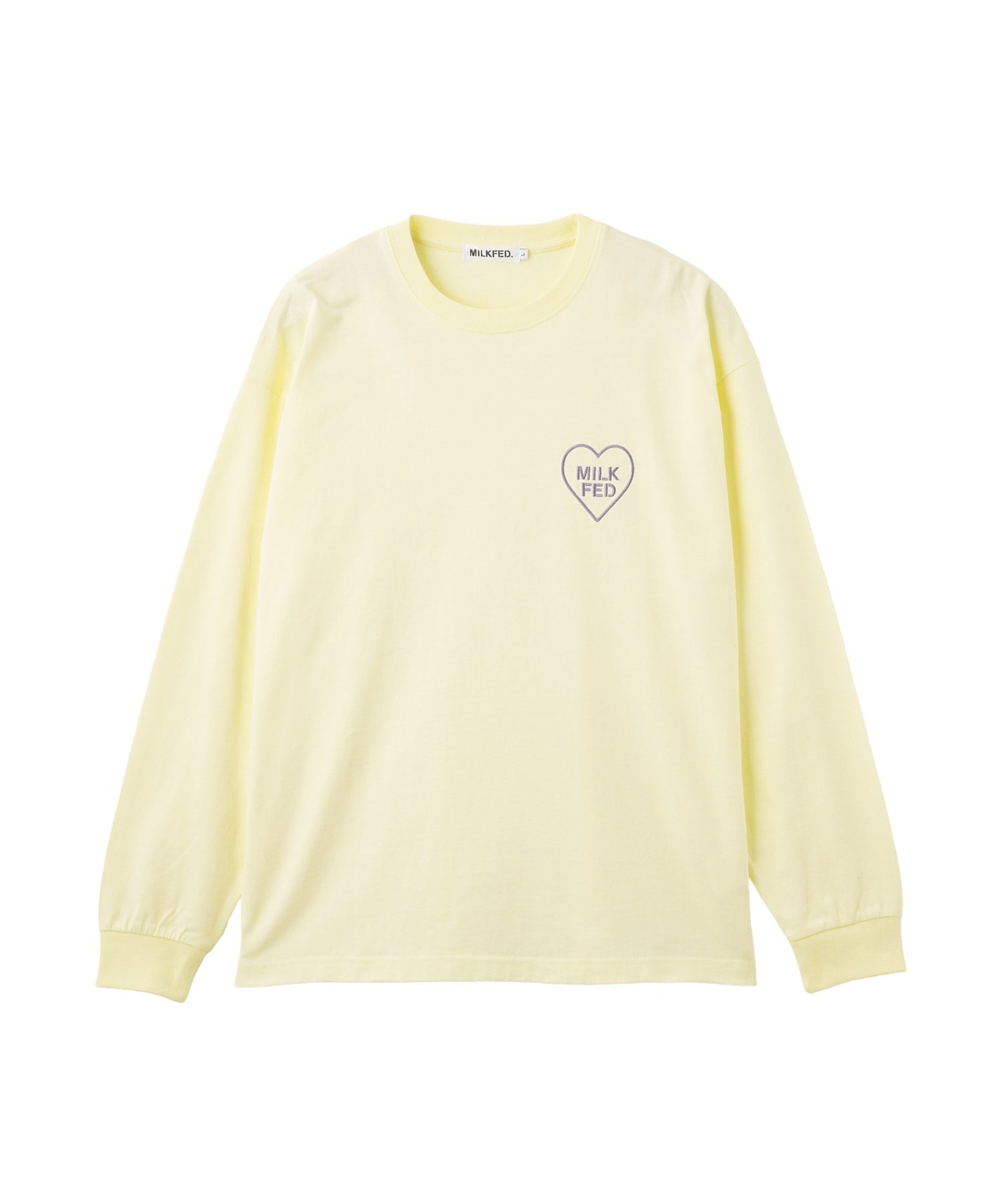 MILKFED. PLAID LOGO L/S TEE