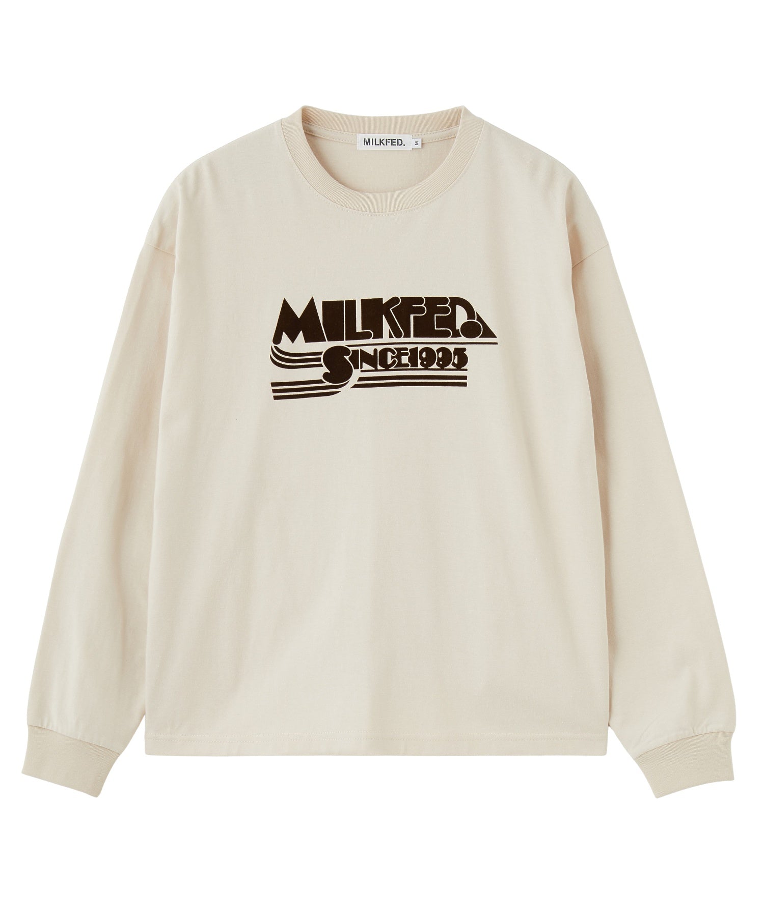 LOGO FLOCK PRINT L/S TEE