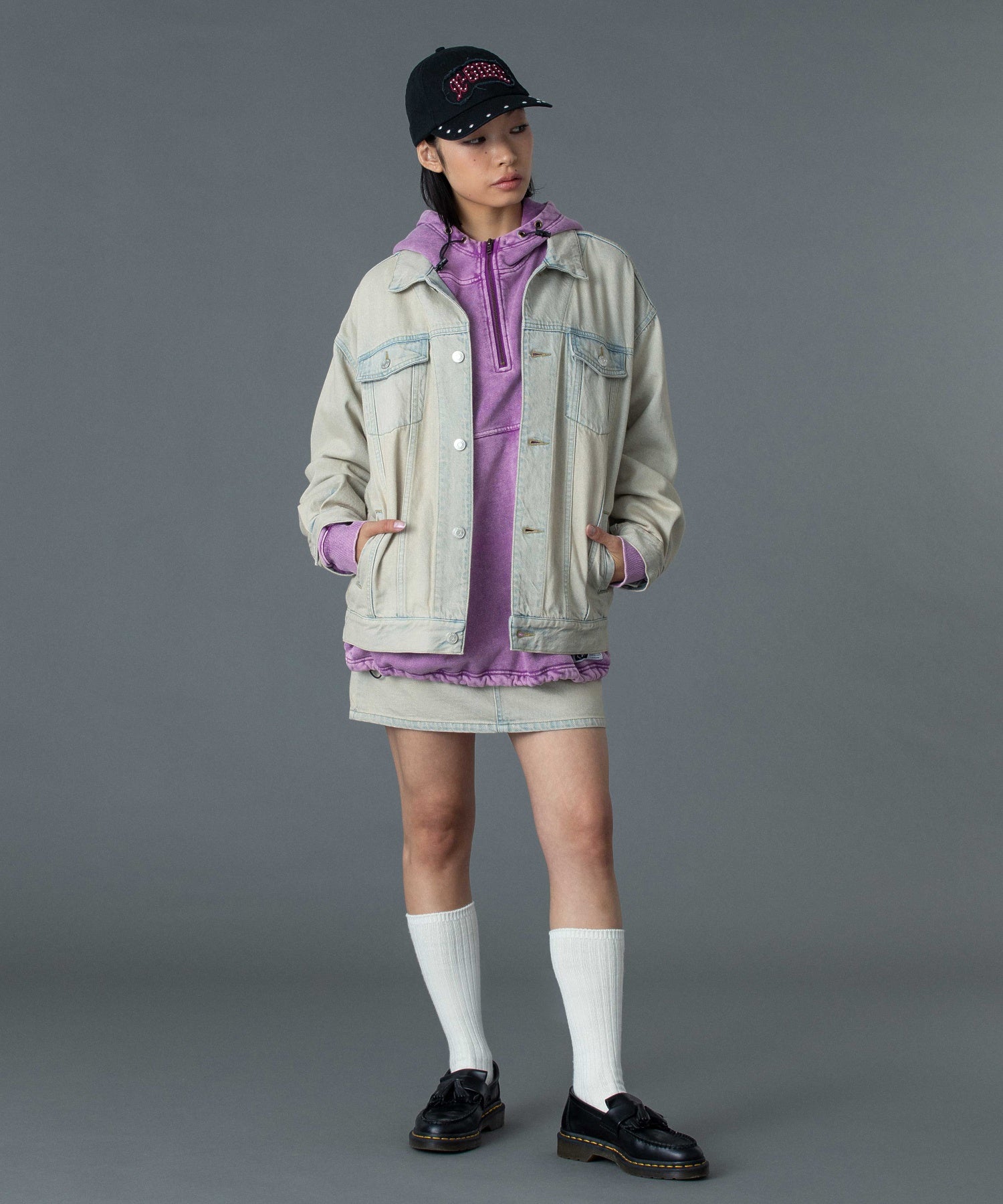 STUDDED LOGO PATCH 6PANEL CAP